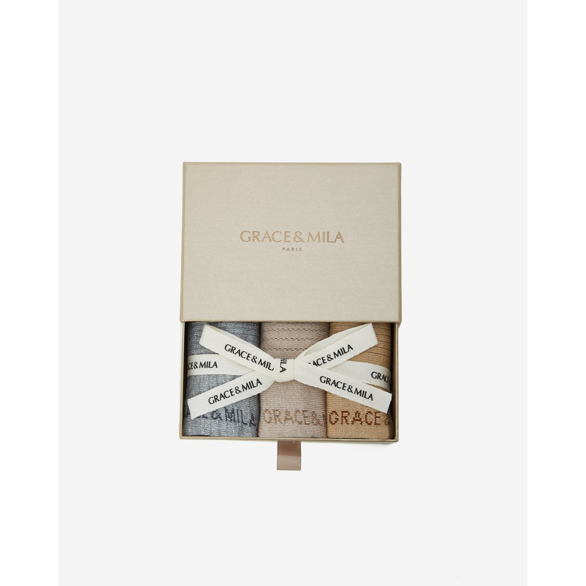 Chaussettes à paillettes en maille ajourée multico Blindy multico, GRACE & MILA