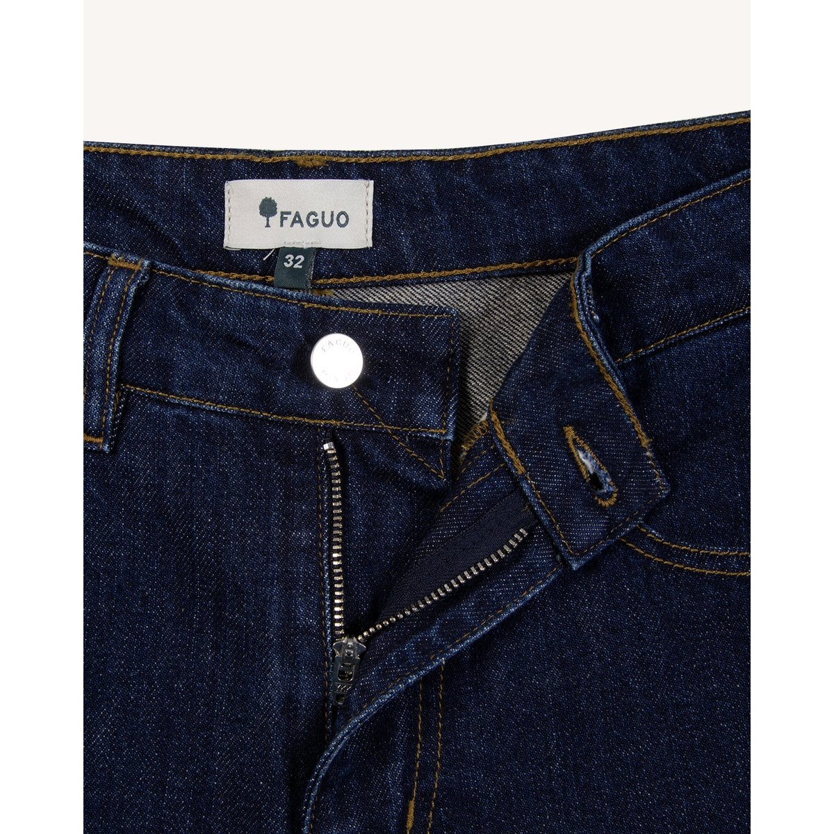 Jean denim brut délavé denim brut, FAGUO