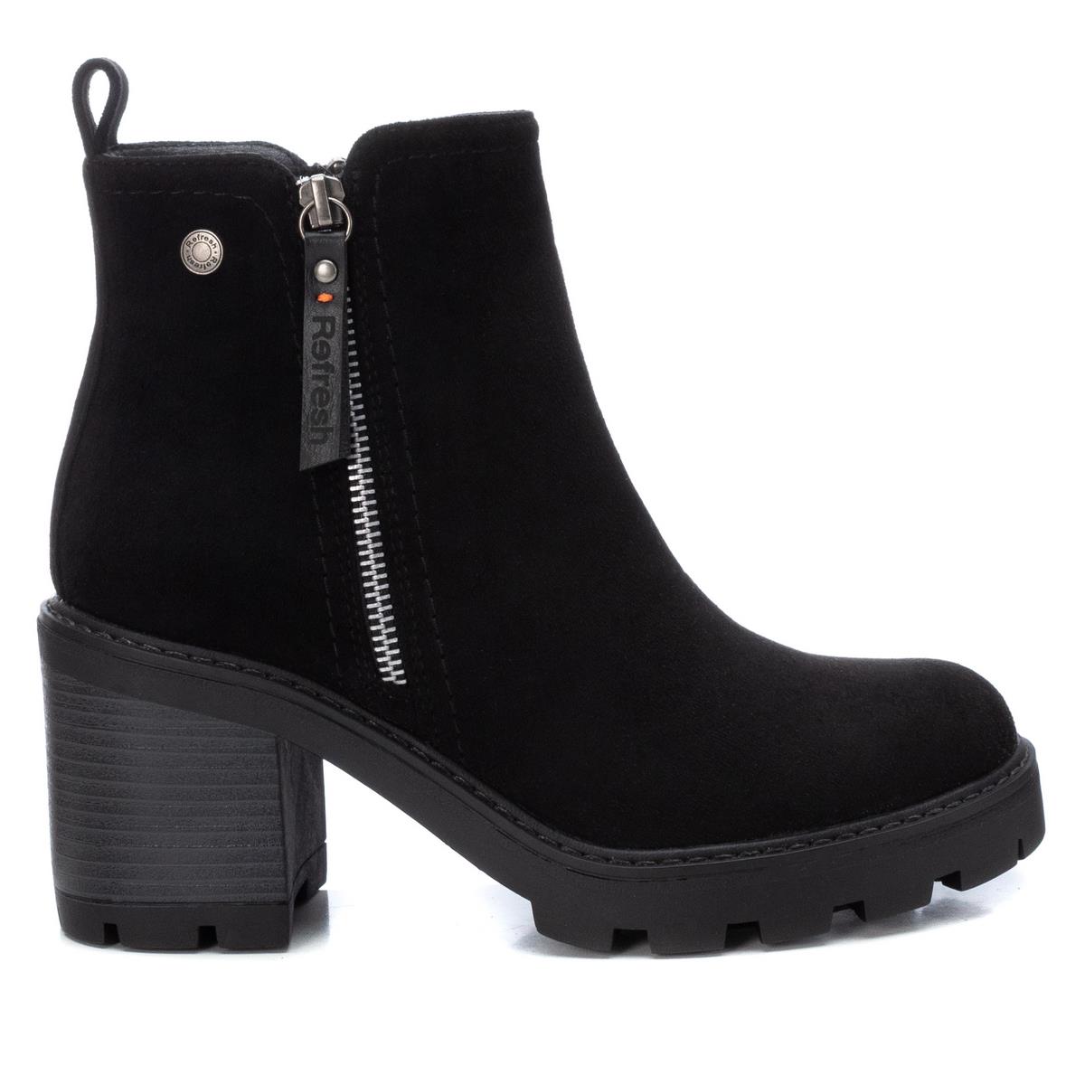 Bottine Chelsea Talon Décontractée Fermeture éclair noir, REFRESH