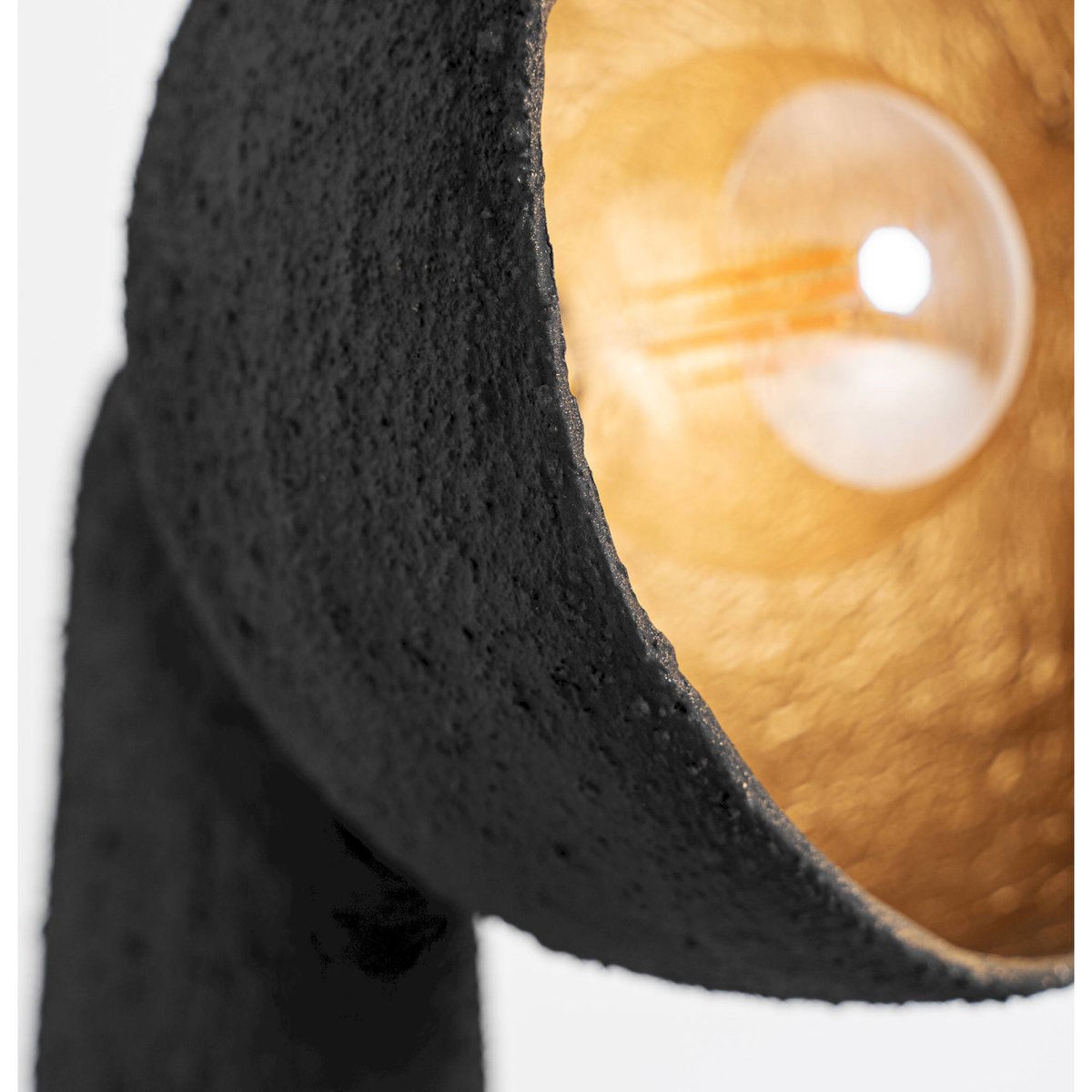 Lampadaire contemporain collection S.LIEROP noir et or, RECOLLECTION