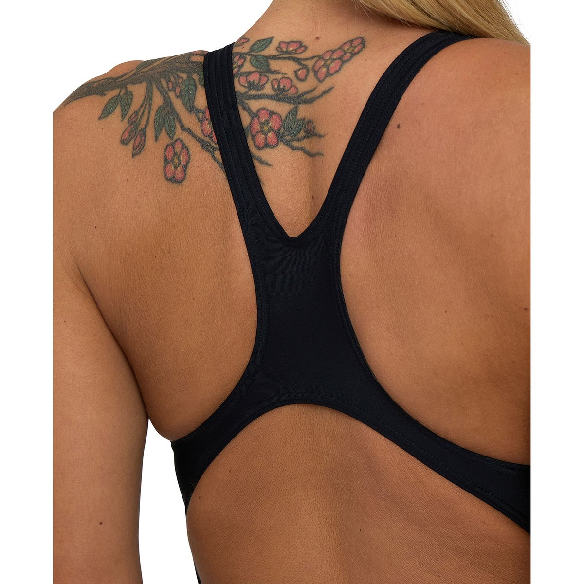 Maillot 1 pièce piscine Maxfit éco Pro Back noir/blanc, ARENA