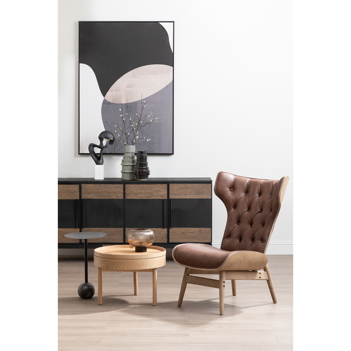143 x 103cm Monochrome Abstract Wall Art multi-coloured, FIFTY FIVE SOUTH