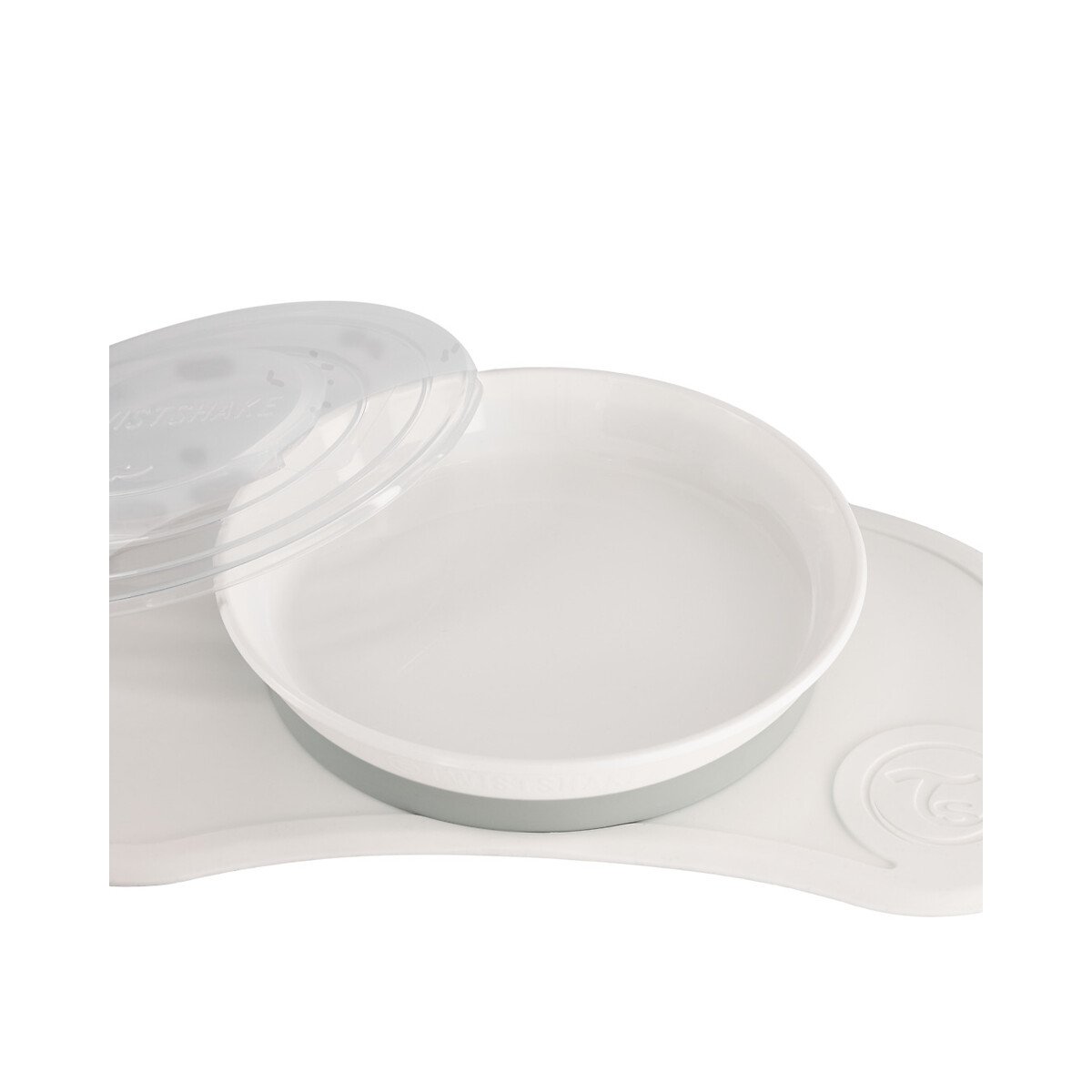 Individual Antiderrapante + Prato, Twistshake branco, TWISTSHAKE