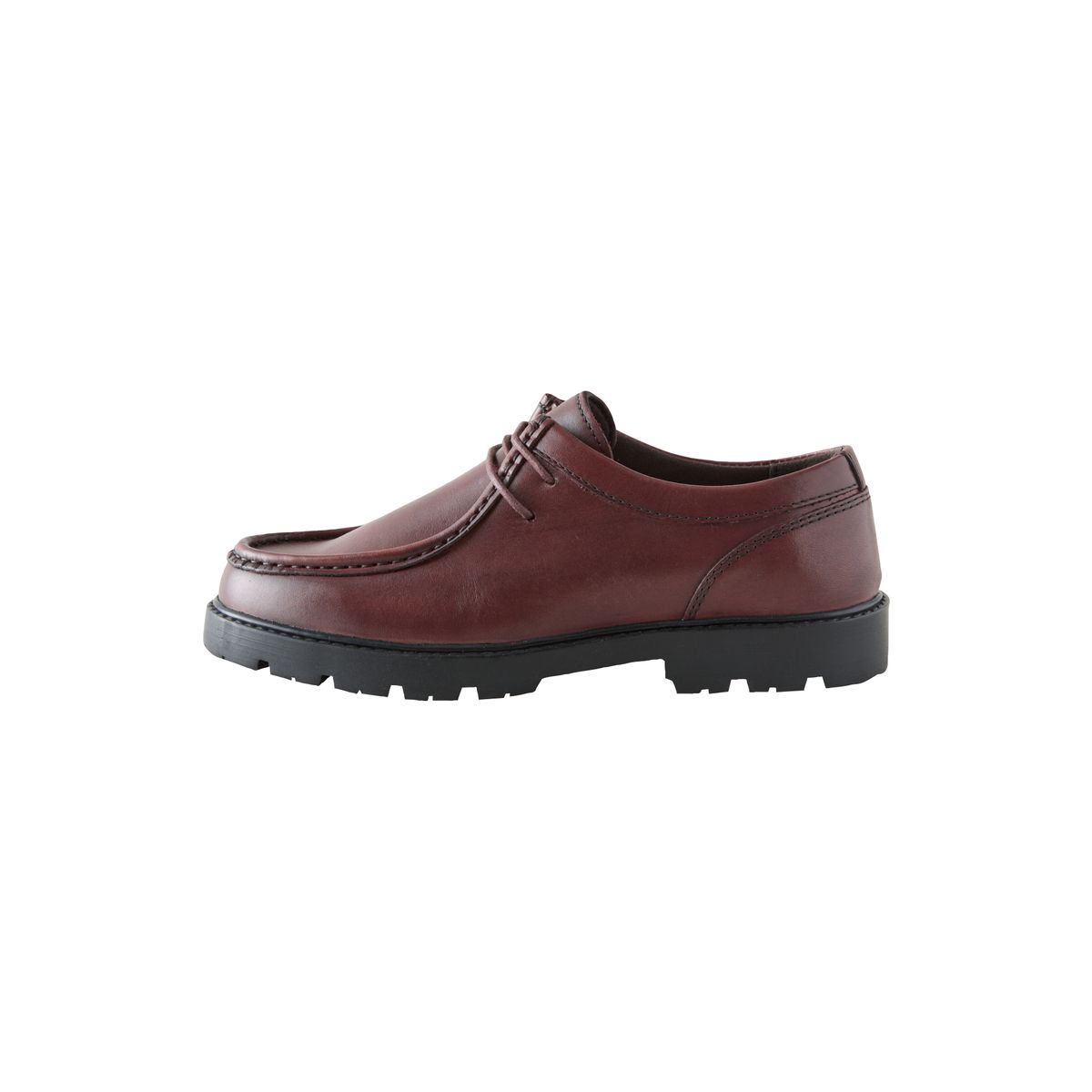 Chaussures à lacets avec plastron en cuir rouge bordeaux, NEXT