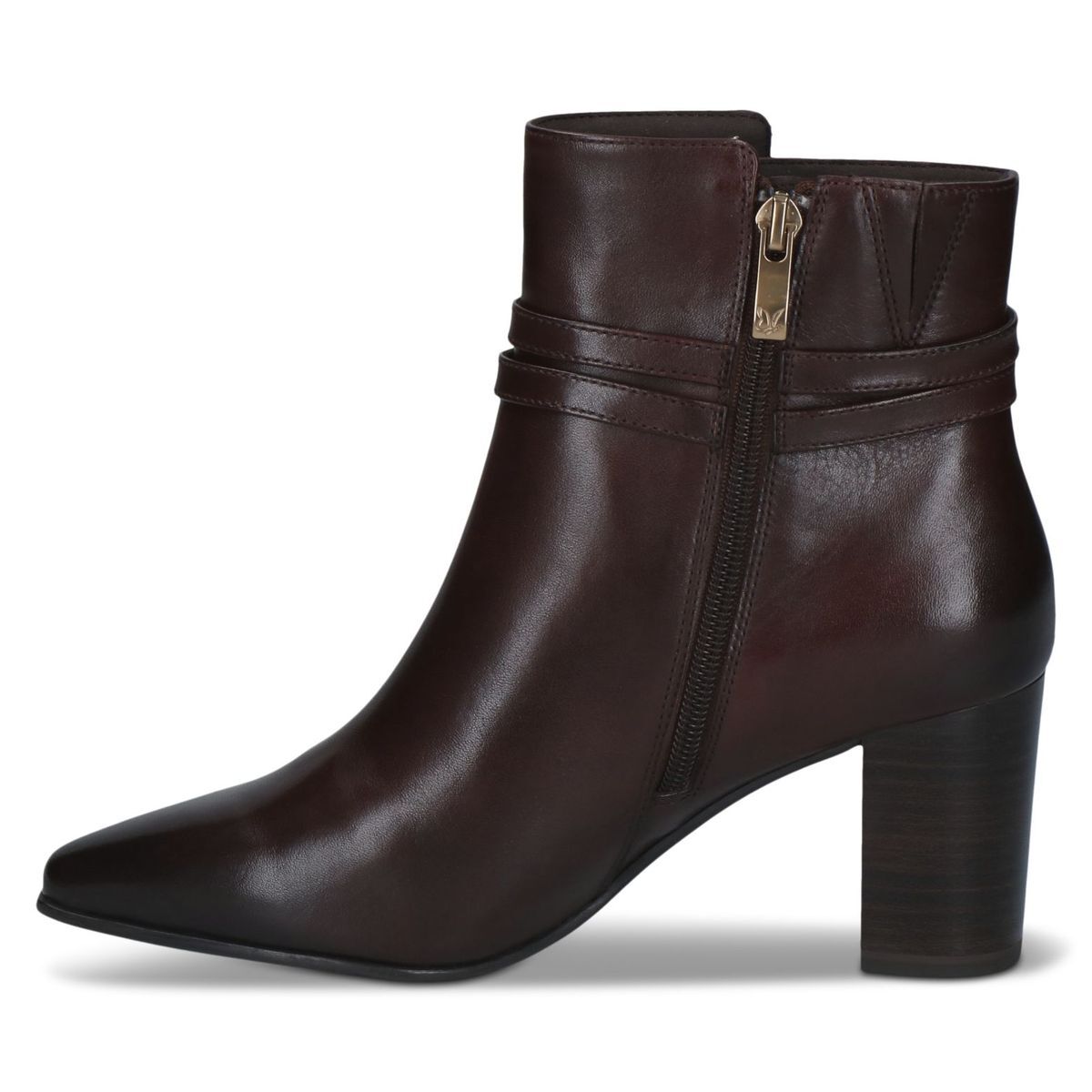 Bottine en cuir marron camel, CAPRICE