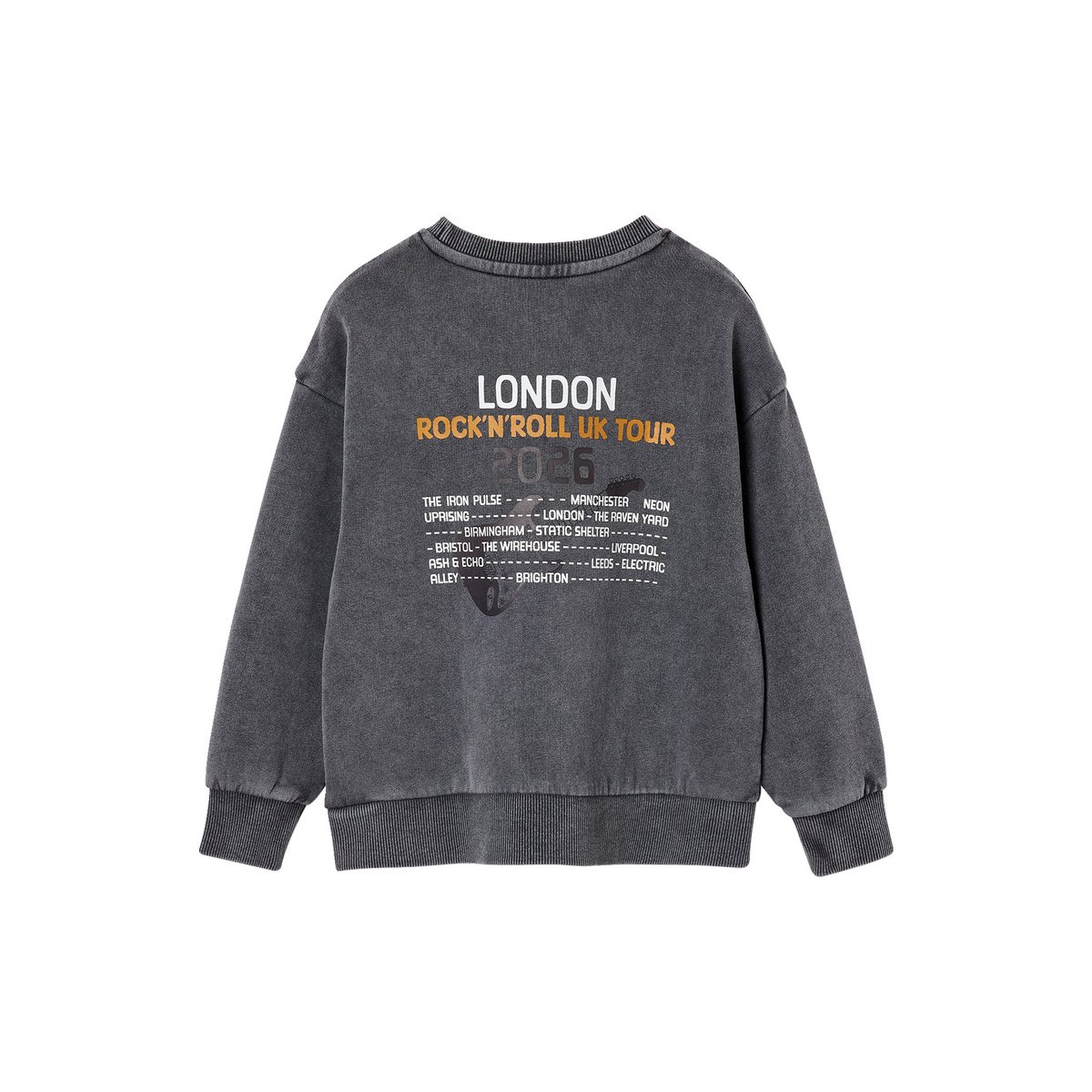 Sweat col rond gris ardoise, VERTBAUDET