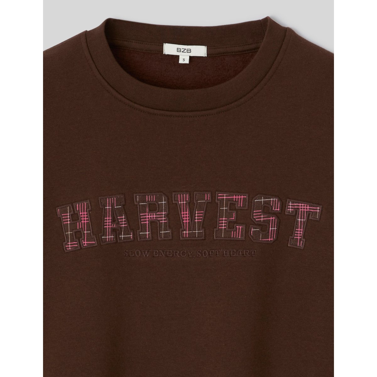 Sweat à message marron foncée, BZB