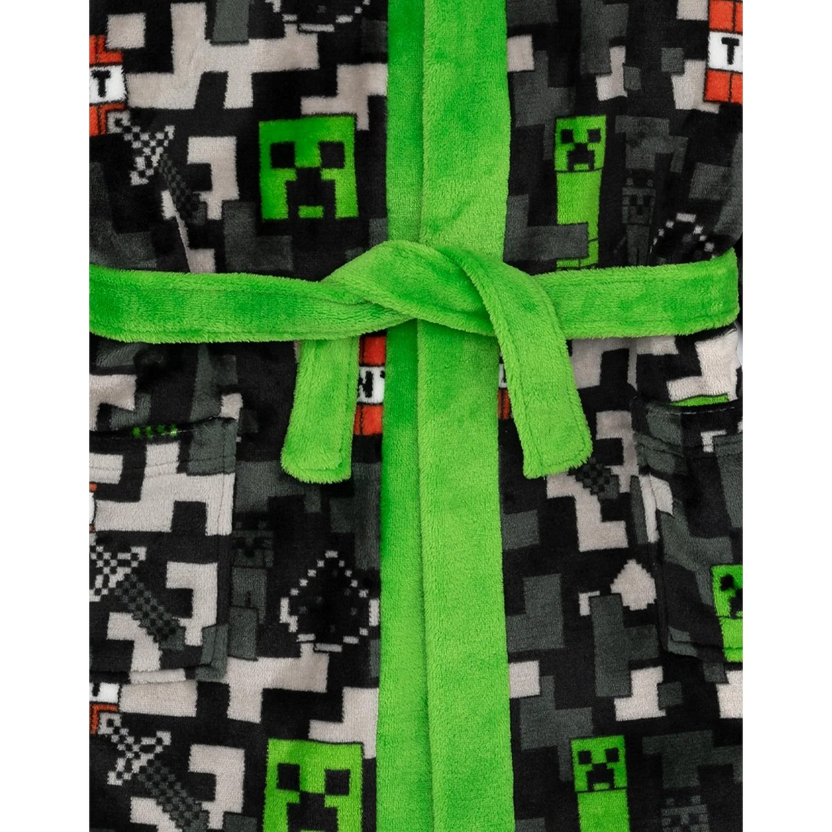 Robe de chambre noir / vert / gris, MINECRAFT