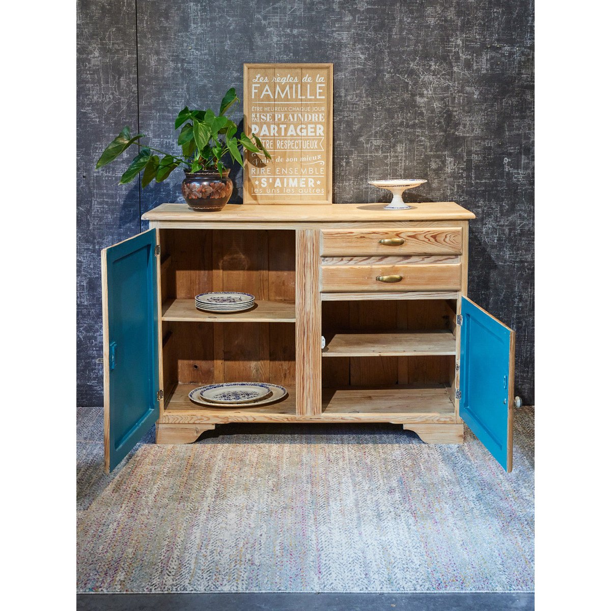 Buffet Mado en bois Gilbert N°1583 - Bon état bois clair, DEBONGOUT