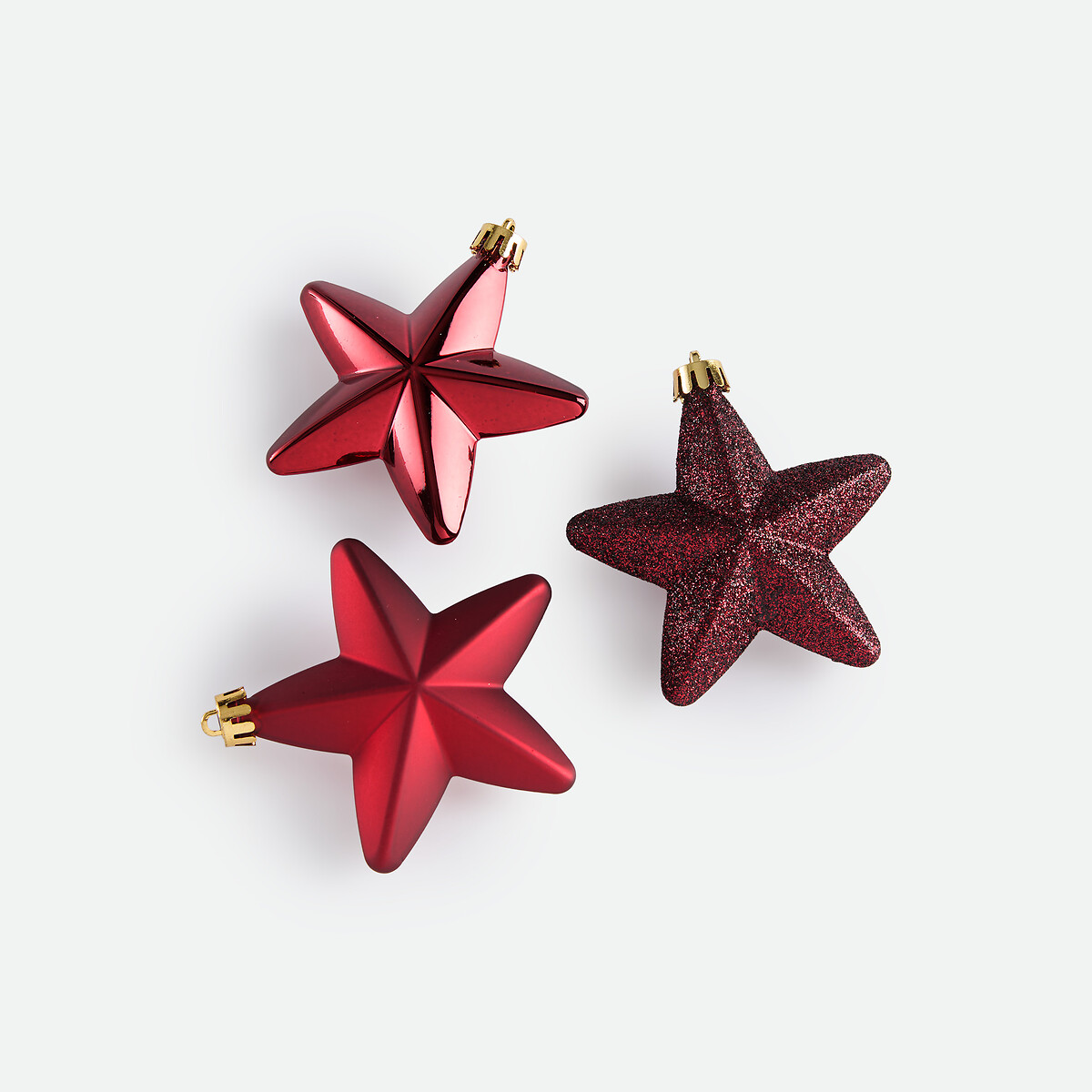 Lot de 6 étoiles de Noël à suspendre, CASPAR bordeaux, LA REDOUTE INTERIEURS