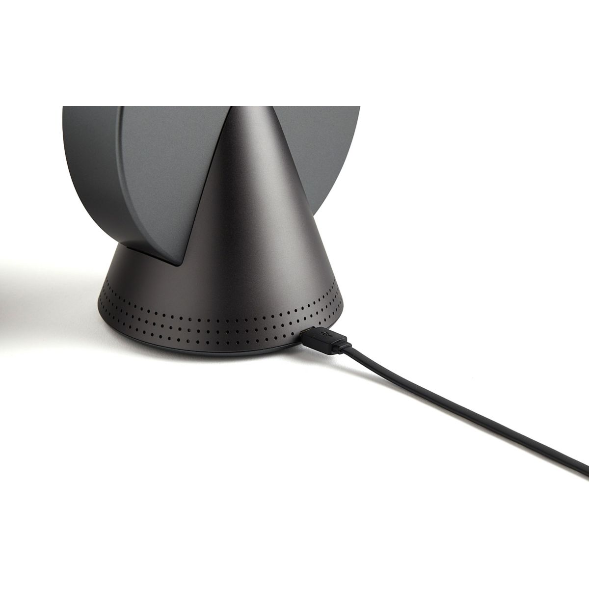 Radio réveil Conic Clock avec fonction Bluetooth Gris couleur unique, LEXON