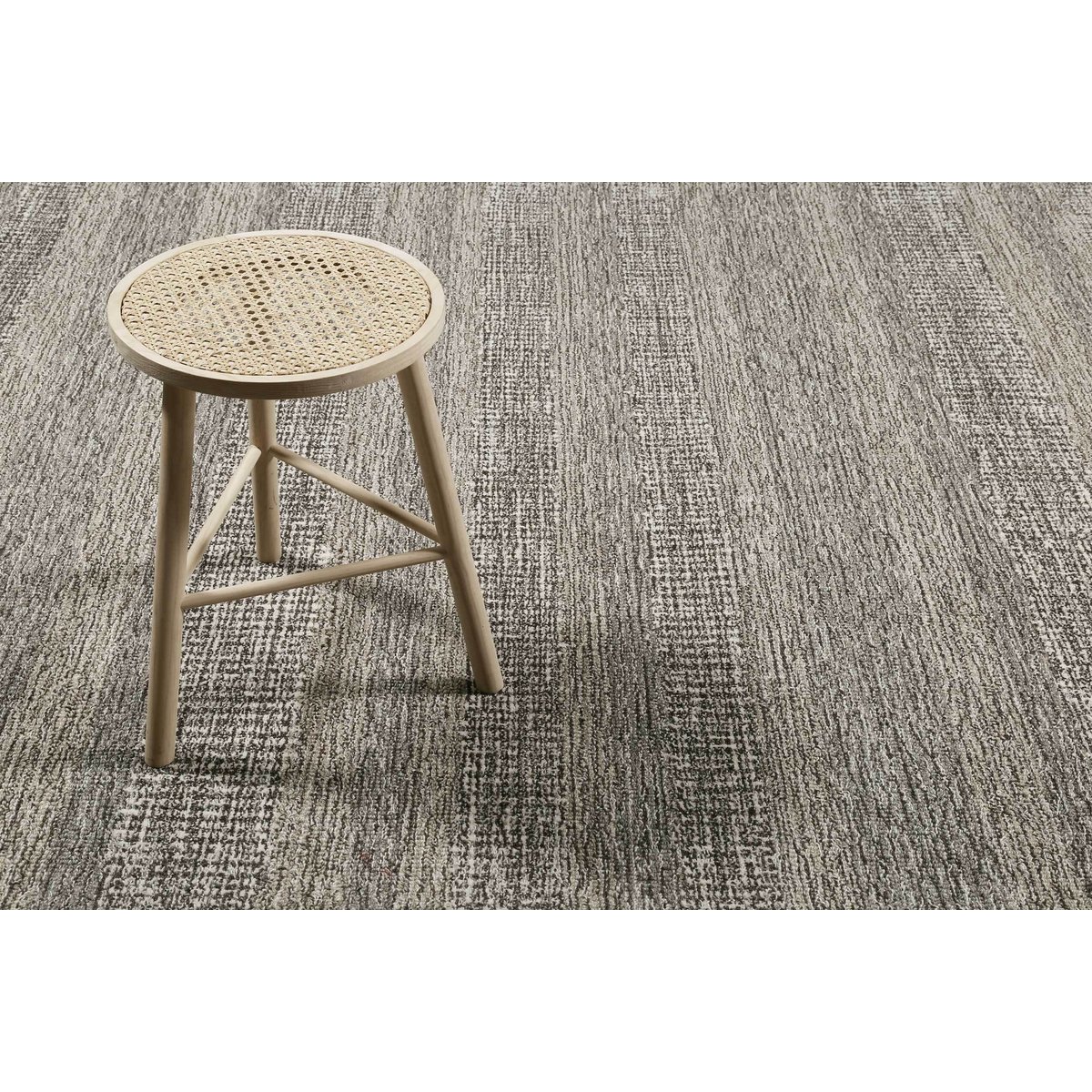 Tapis pure laine tissé main chiné chic ,  GUSTAV brun taupe, WECON HOME