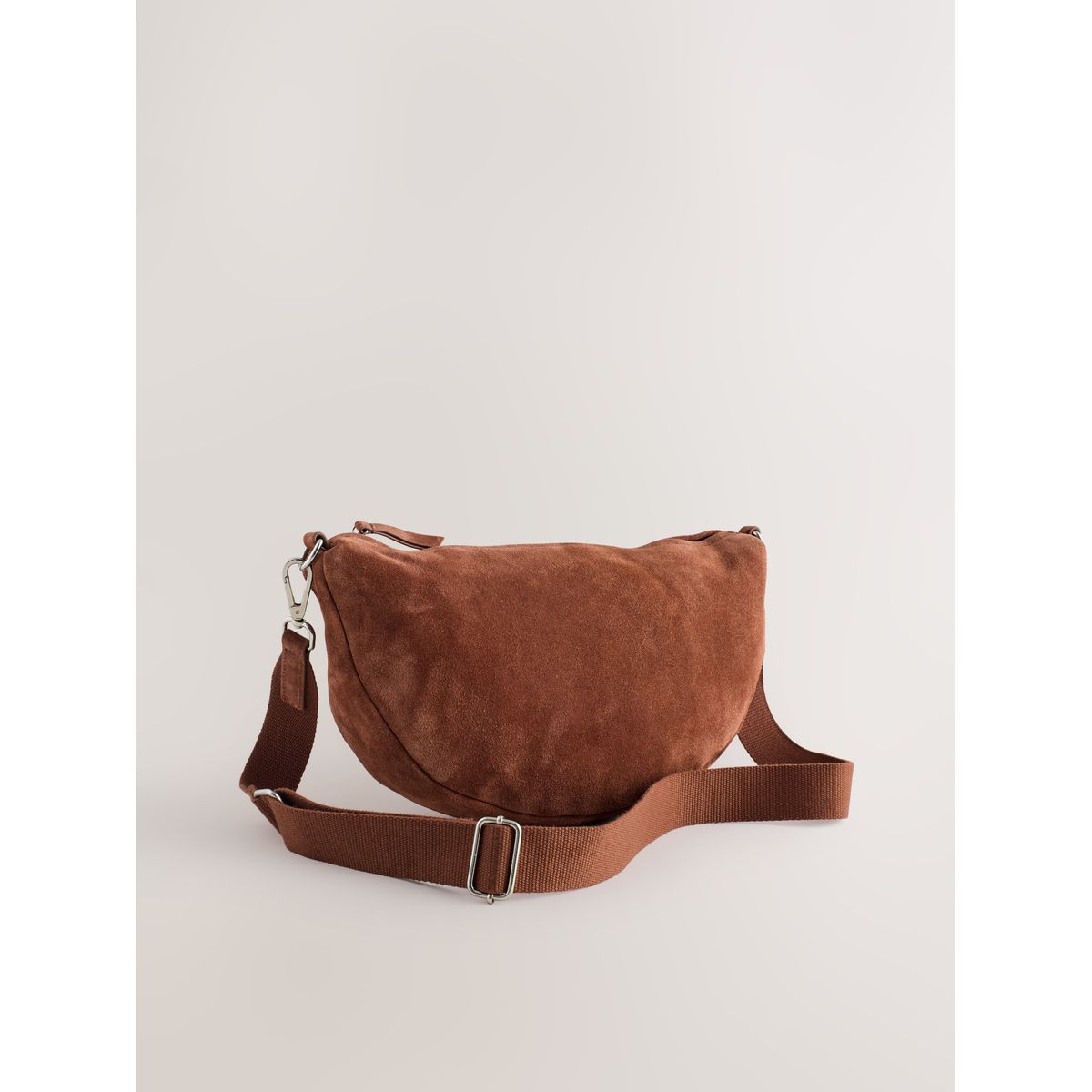 Sac banane à bandoulière en cuir marron fauve, NEXT