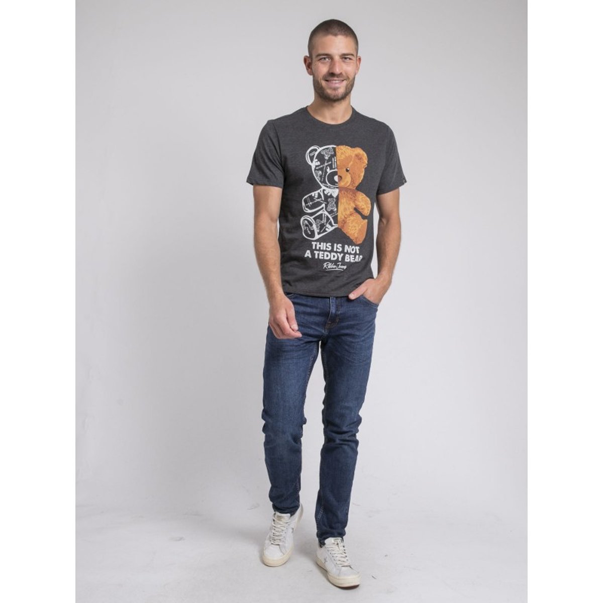 T-shirt Col Rond Pur Coton Jakited gris, RITCHIE