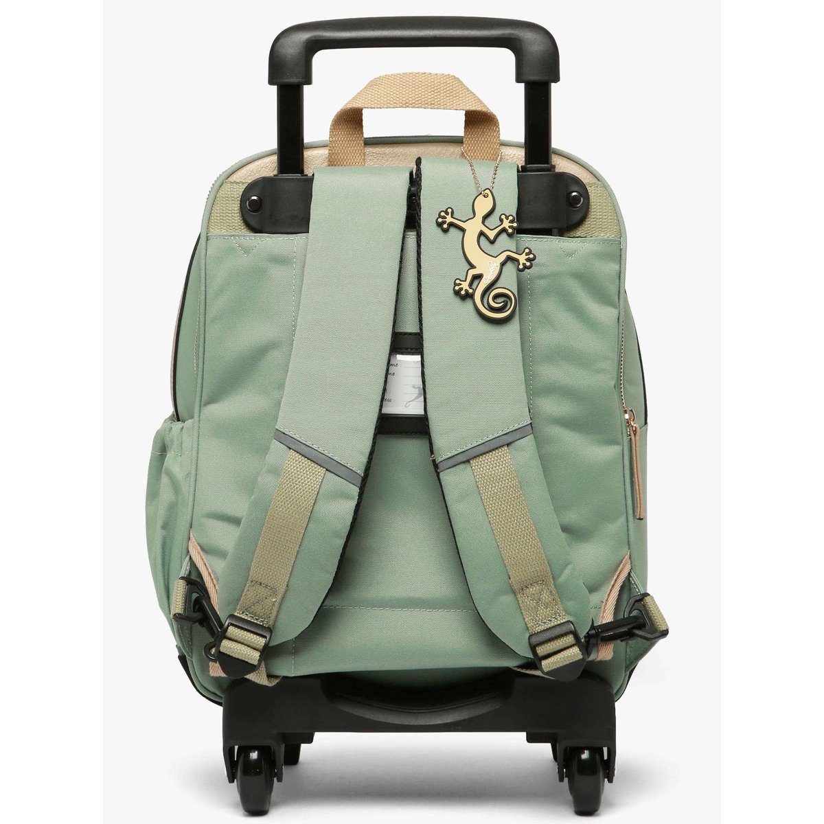 Sac a dos à roulettes 2 compartiments glossy green, CAMELEON