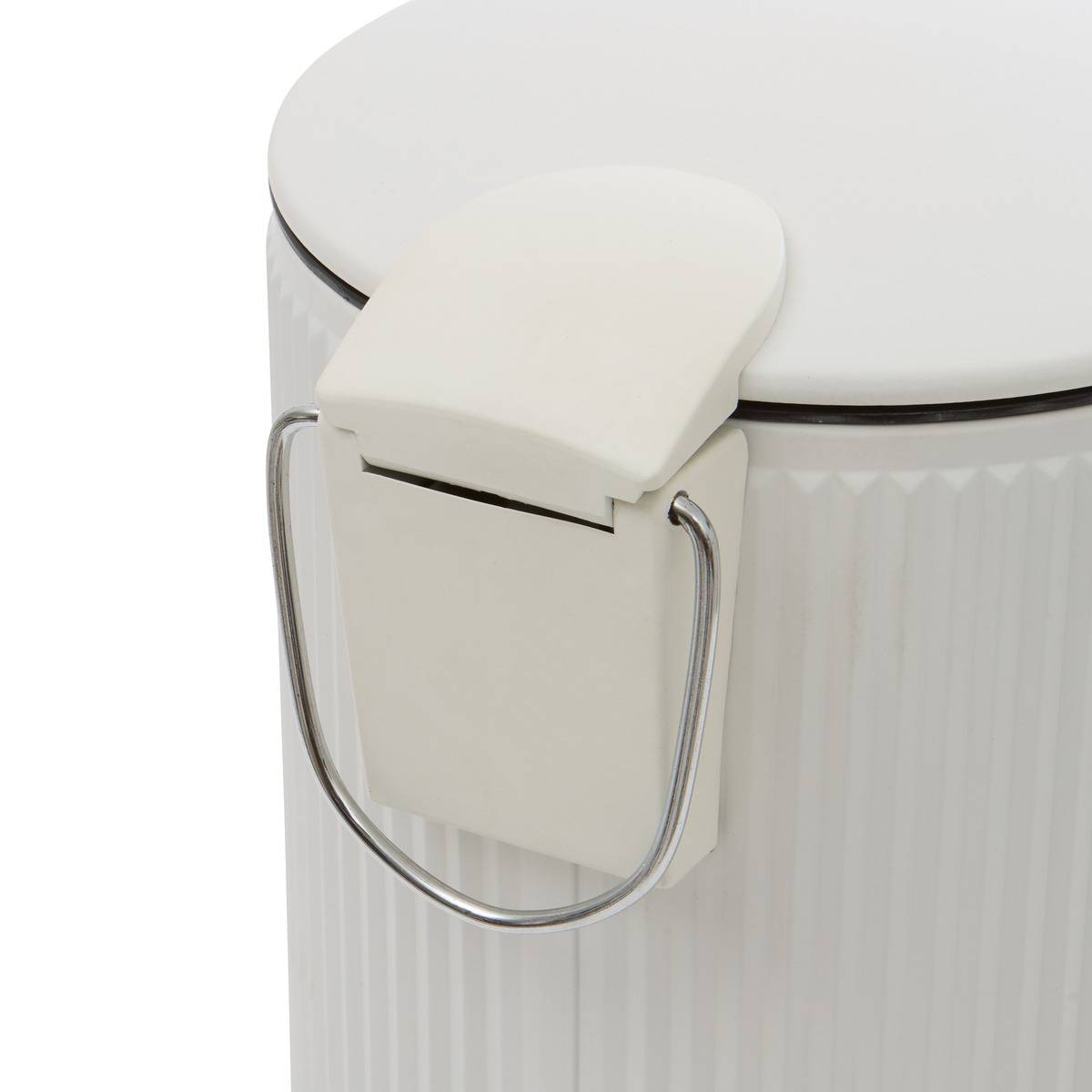 Poubelle ronde SOLIS blanc, 5FIVE SIMPLY SMART