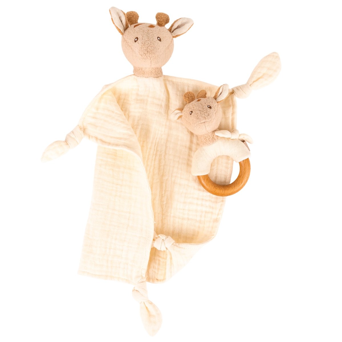 Coffret cadeau doudou et hochet Girafe beige, EGMONT TOYS