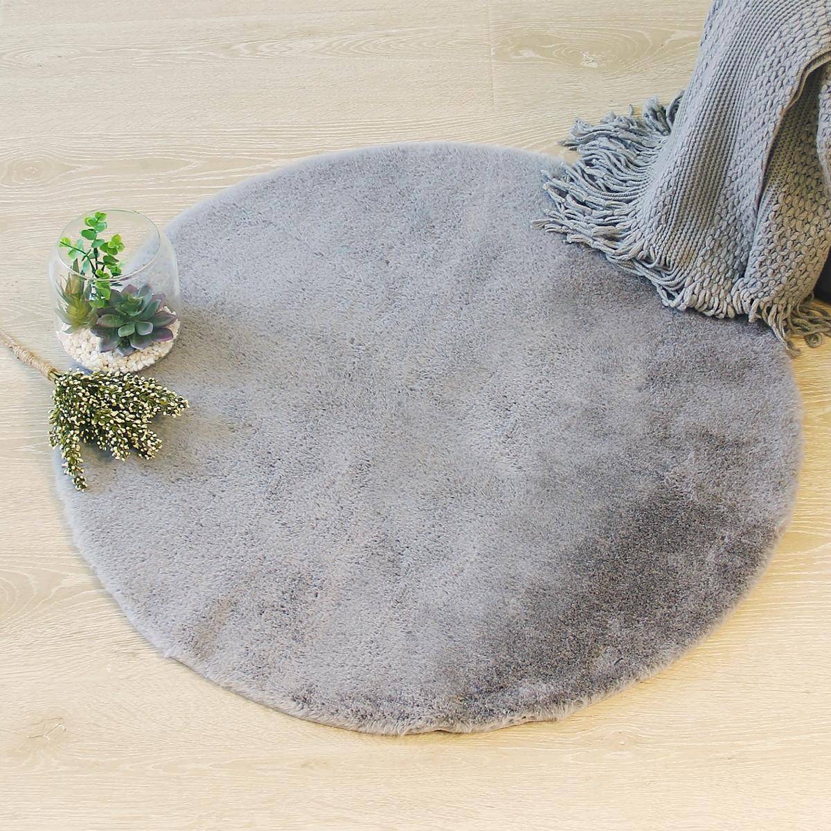 Tapis extra doux COUKA gris galet, ATMOSPHERA