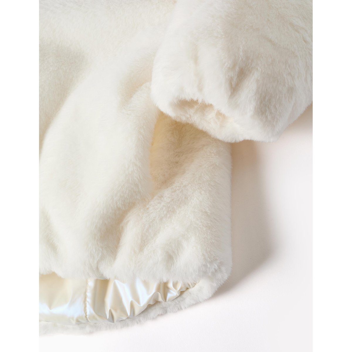 Doudoune réversible avec capuche et doublure en peluche douce synthétique beige, ZIPPY