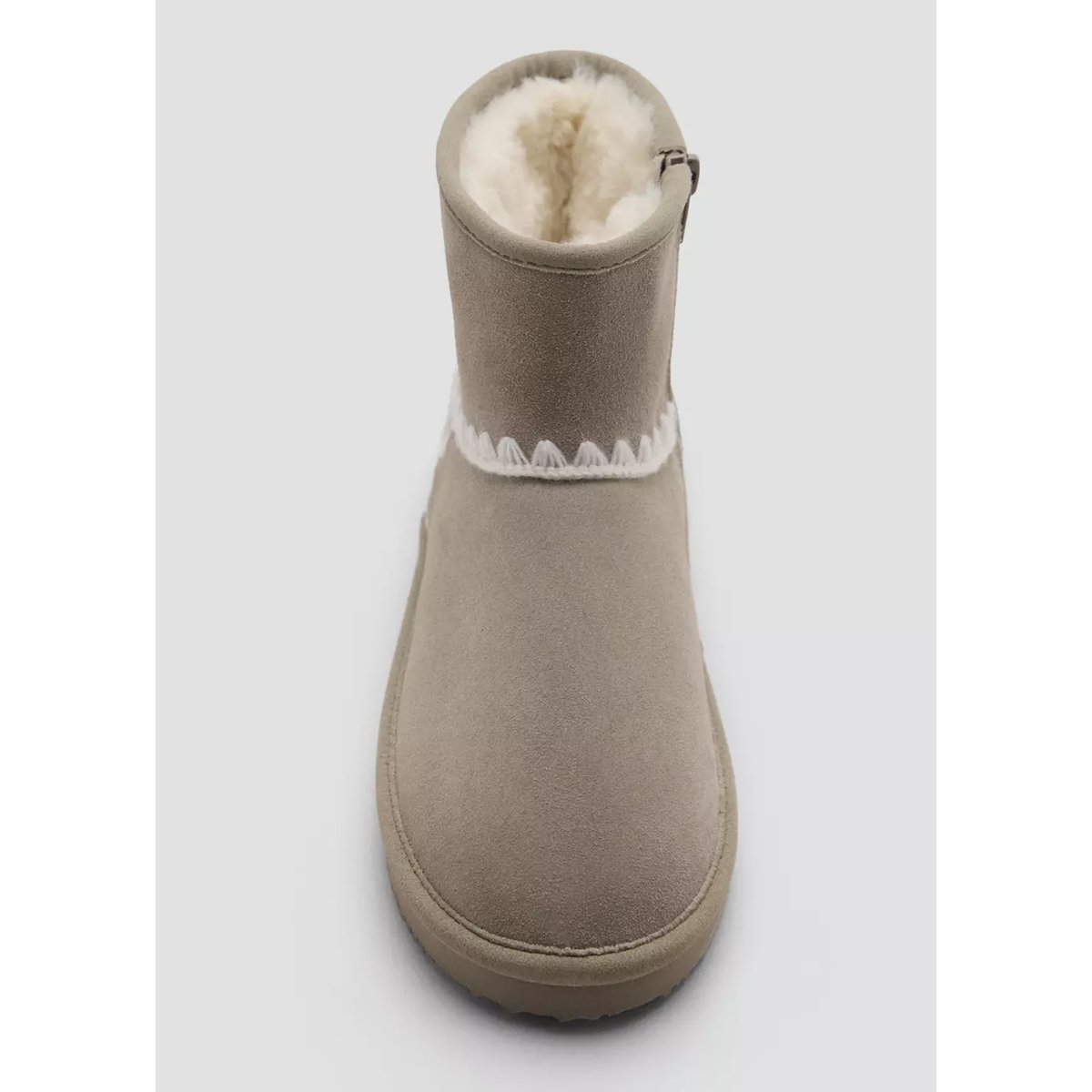 Bottines en cuir à détails brodés gris, MANGO KIDS