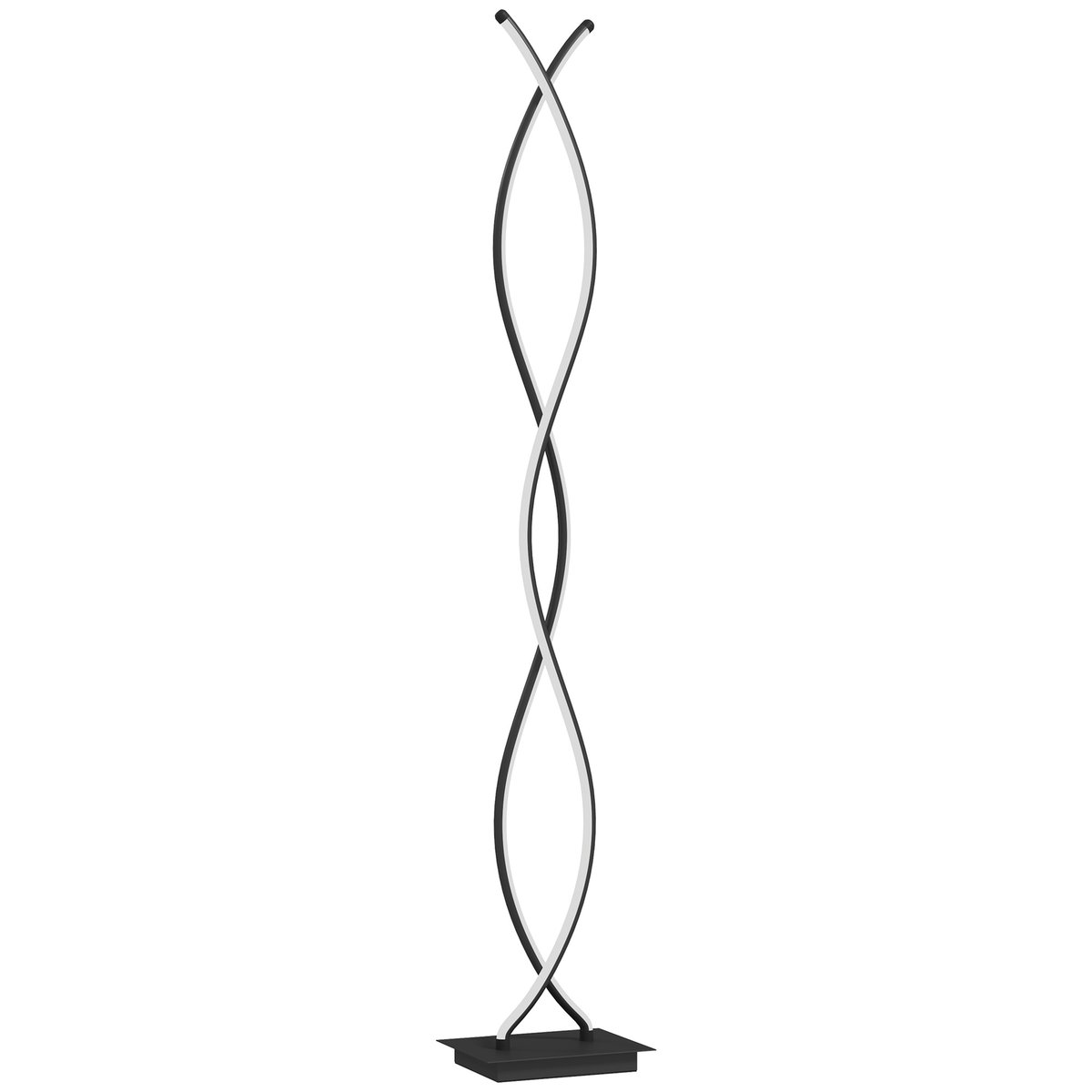 Lampadaire Aluminium Noir noir, HOMCOM