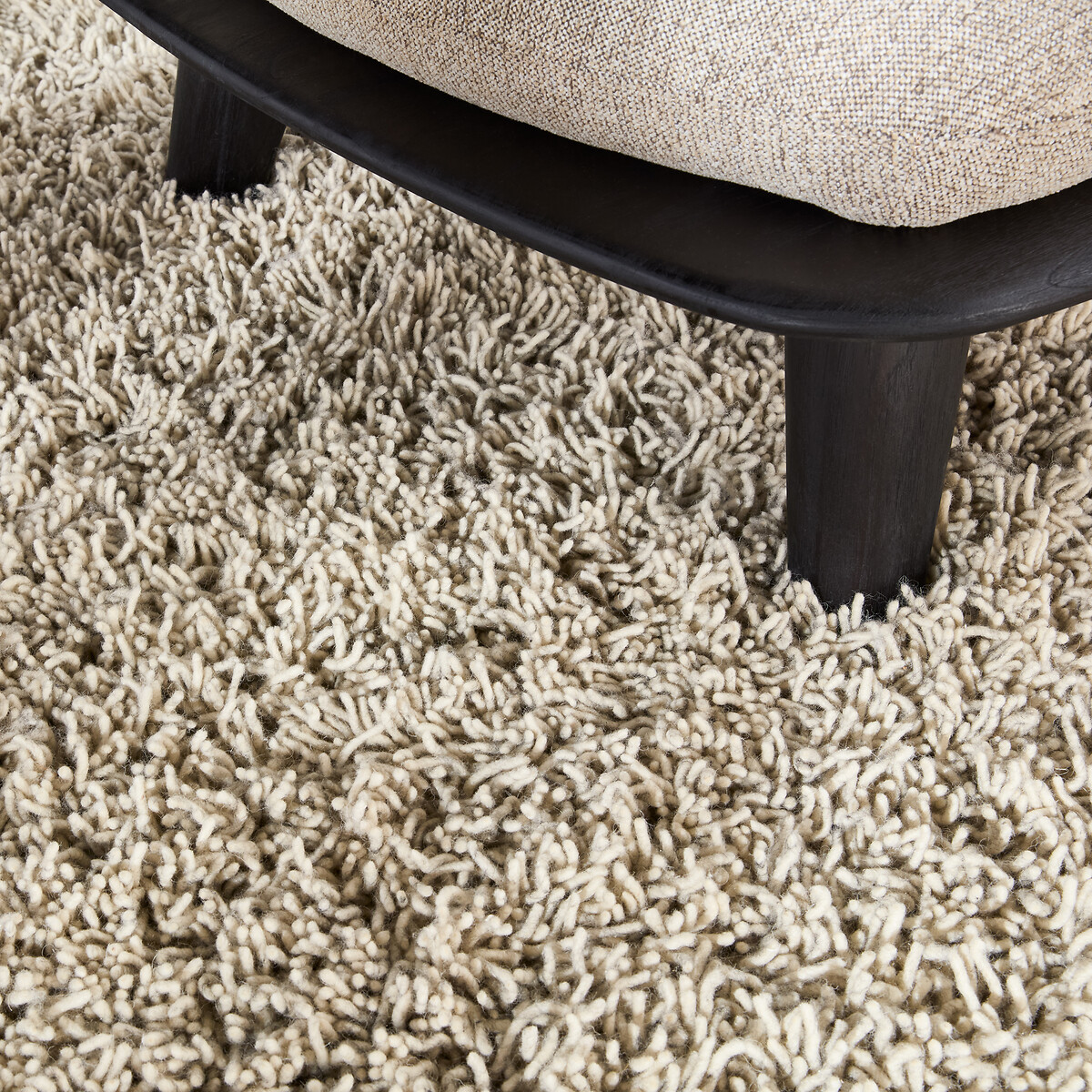 Tapis tissé à la main, en pure laine, ANEA gris, AM.PM