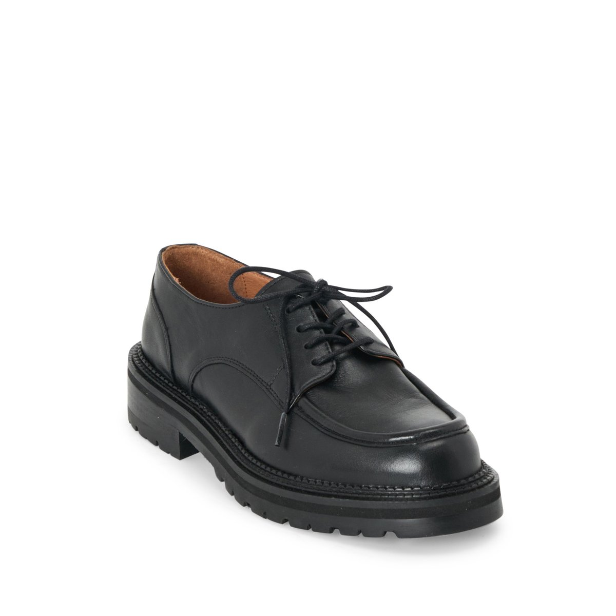 Derby en cuir LEON noir, MELLOW YELLOW