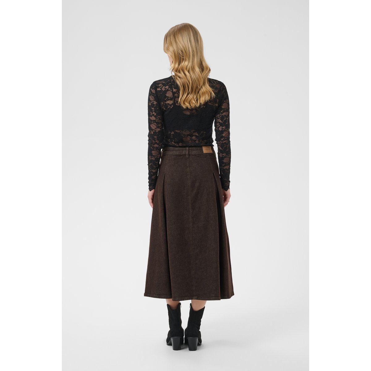 Jupe casual marron java, CREAM
