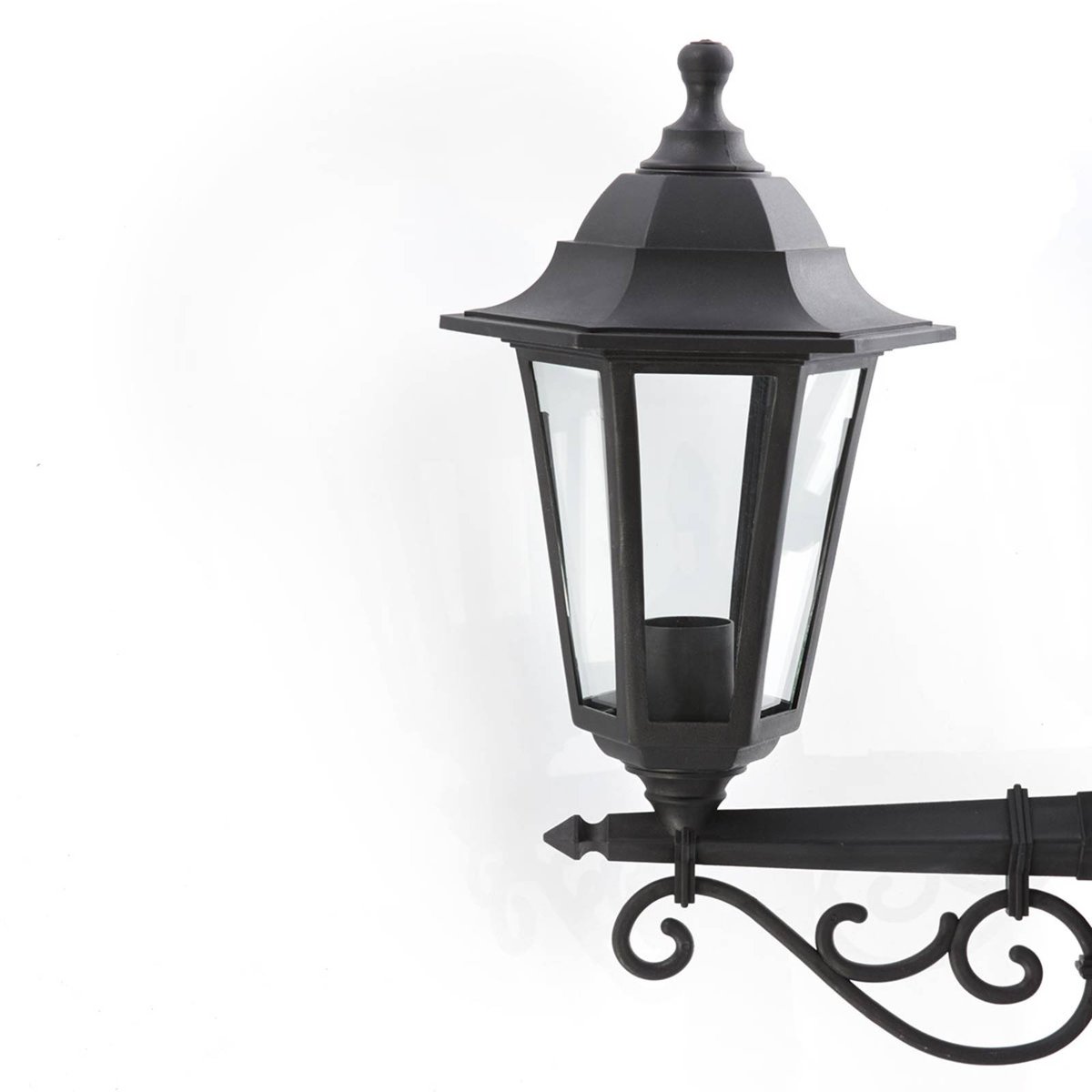 Lampadaire extérieur  antique, Nane noir (ral 9005), LINDBY