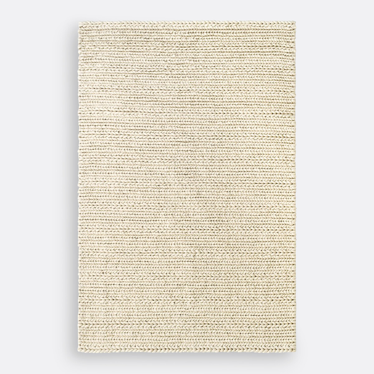 Tapis laine, Diano, effet tricot blanc écru, LA REDOUTE INTERIEURS