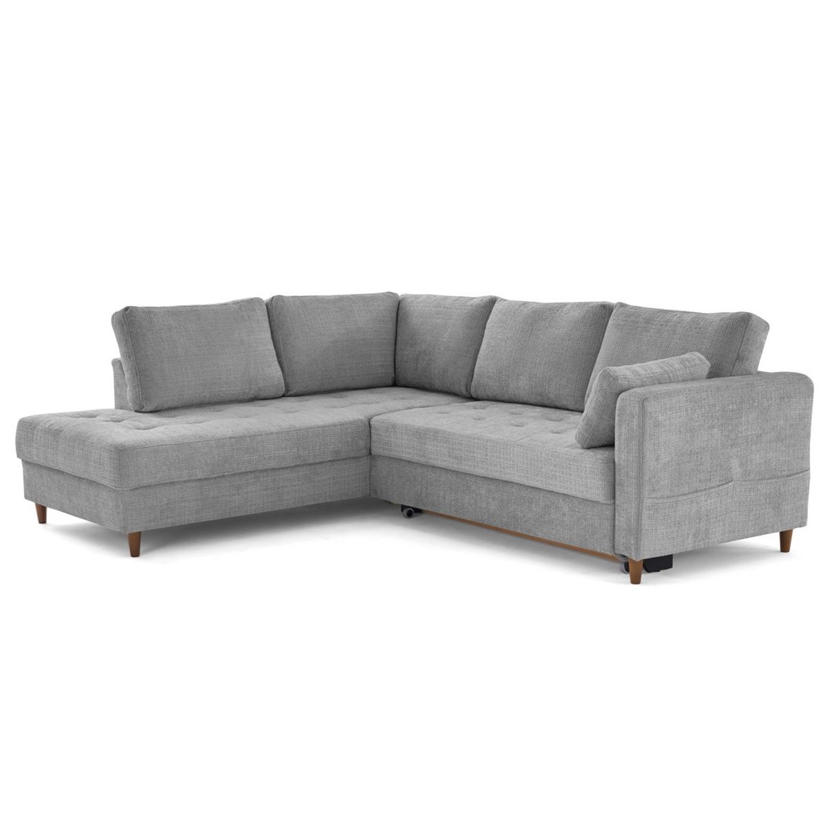 Canapé d'Angle Convertible 5 places - ANNA gris, BEST MOBILIER