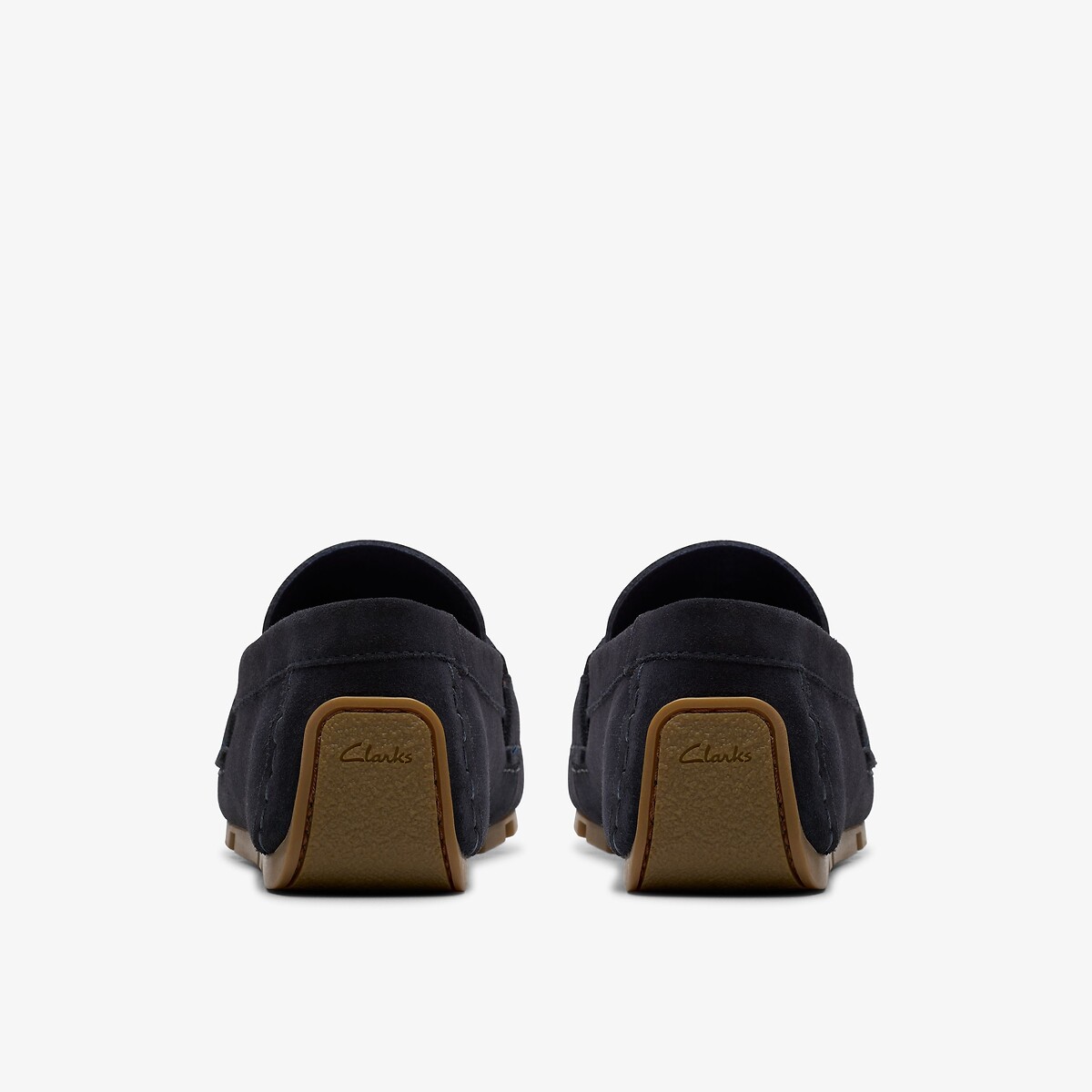 Mocassins ultra souples en cuir Corsley Bar bleu marine, CLARKS