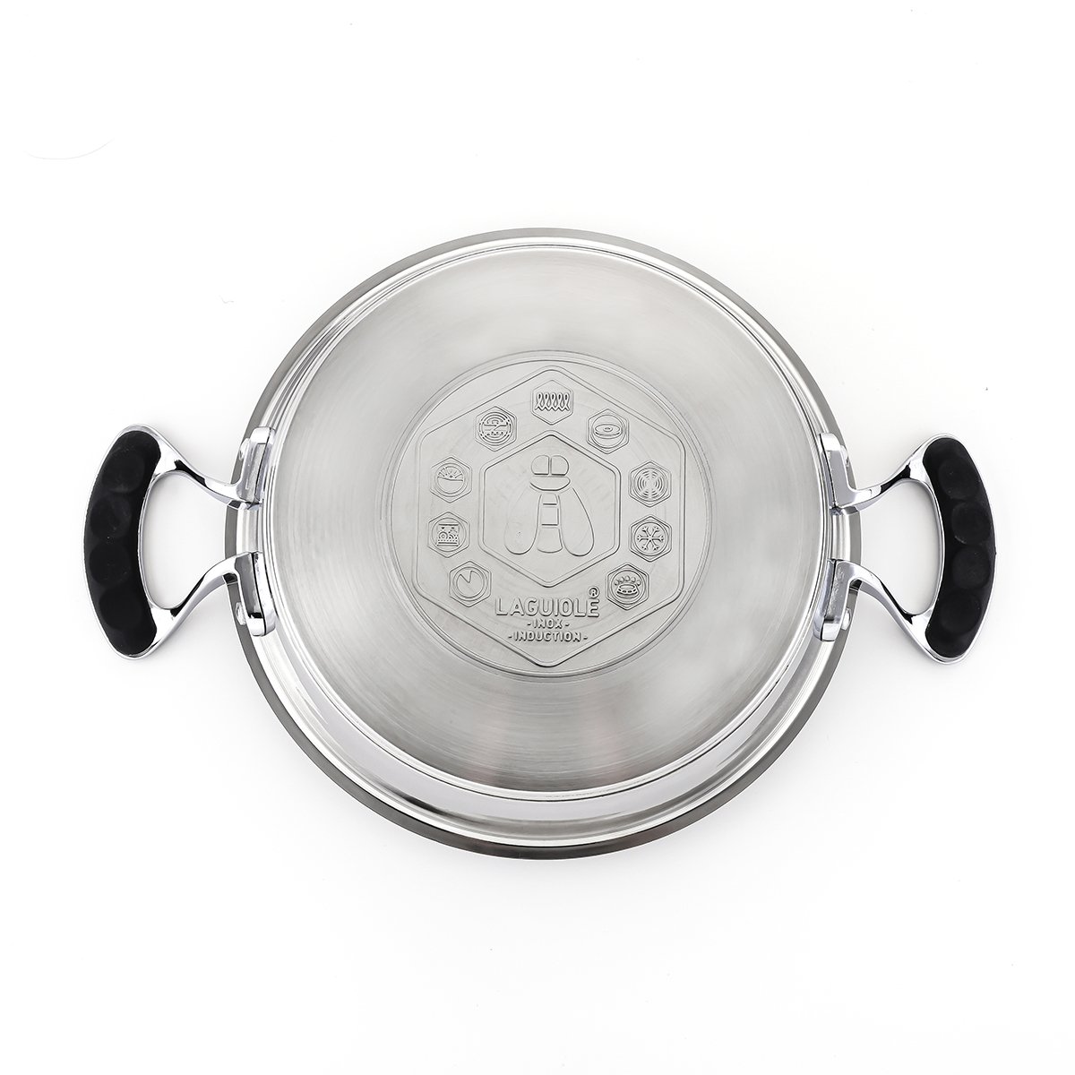 Cuit-pâtes inox 24cm multifonctions couleur unique, LAGUIOLE CUISSON