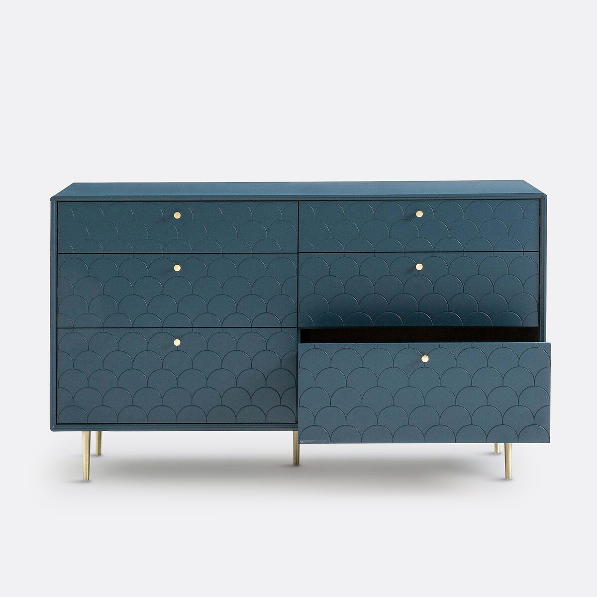 Commode 6 tiroirs, Luxore bleu de prusse, LA REDOUTE INTERIEURS