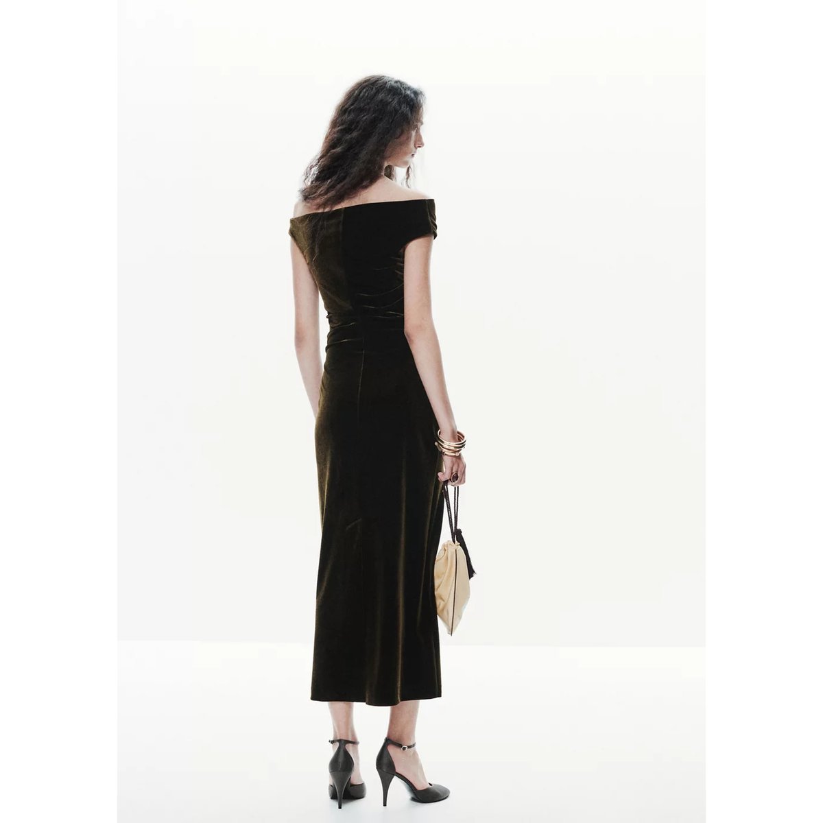 DRESS XVELU olive, MANGO
