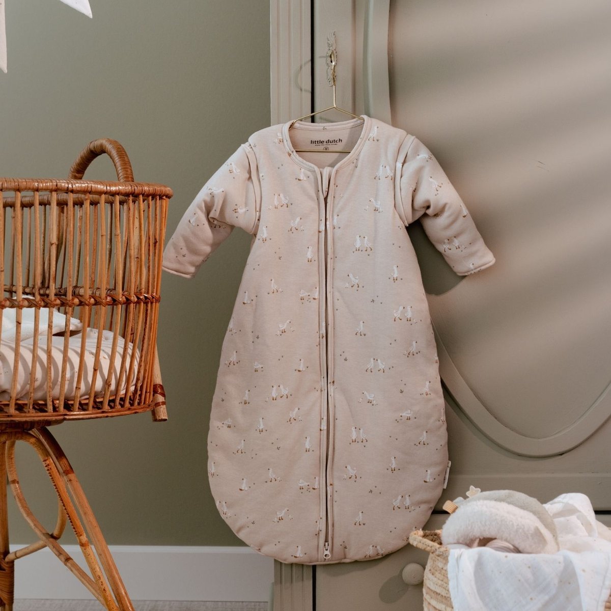 Gigoteuse hiver blanc, beige, LITTLE DUTCH