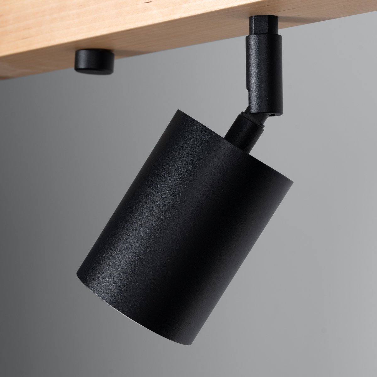 Plafonnier Acier Bois/Noir GU10 4 Verdo marron, EDEN