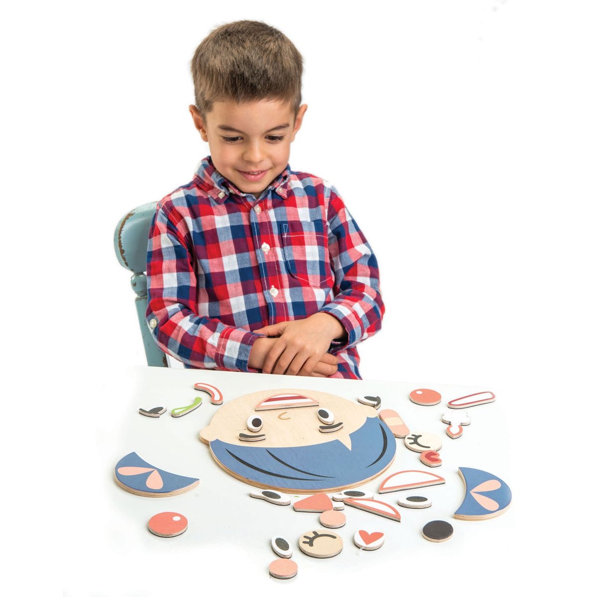 Puzzle magnétique émotions beige, TENDER LEAF TOYS