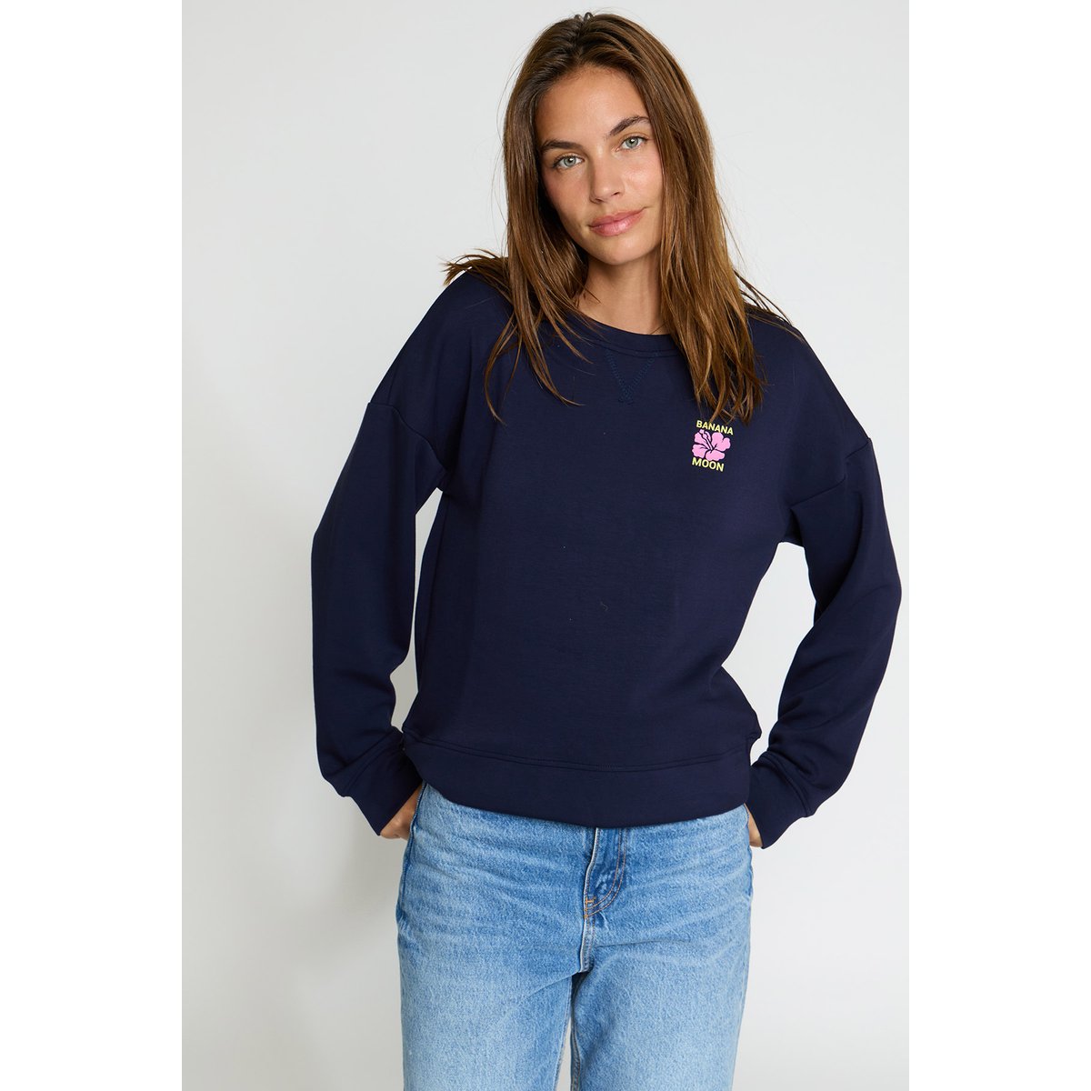 Sweatshirt Swanton - BAYJOY bleu marine, BANANA MOON