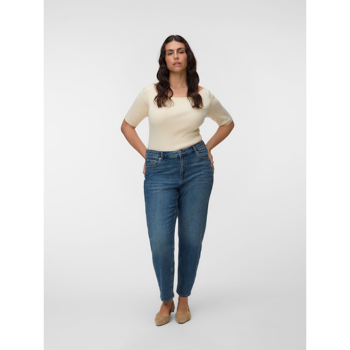 Jean Mom medium blue denim, VERO MODA