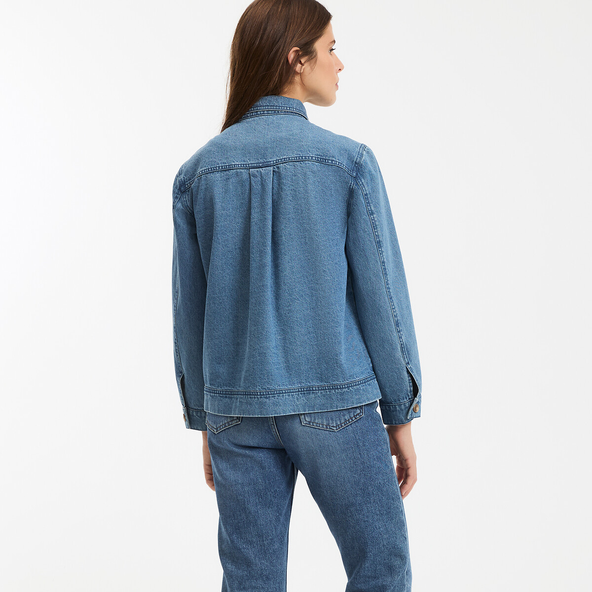 Chaqueta vaquera amplia, Signature LEONY azul stone, LA REDOUTE COLLECTIONS