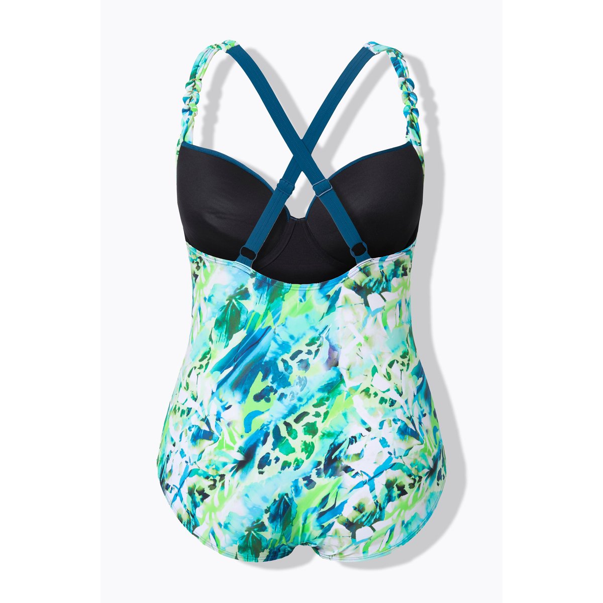 Maillot de bain avec armatures et bonnets vert caraïbes clair, ULLA POPKEN