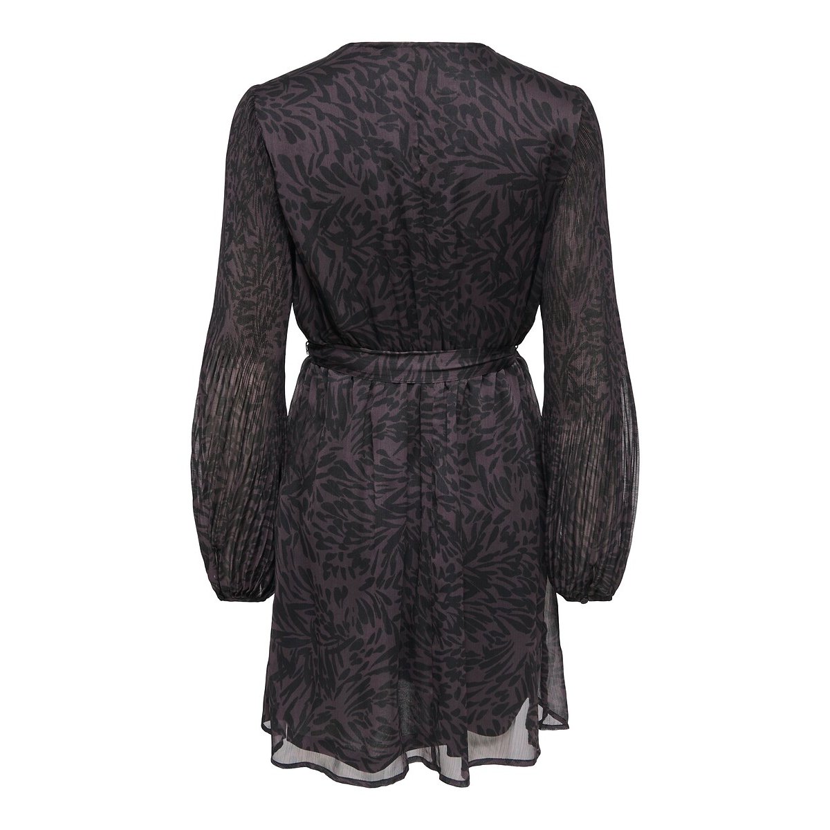 Robe courte imprimée avec ceinture imprimé marron, ONLY
