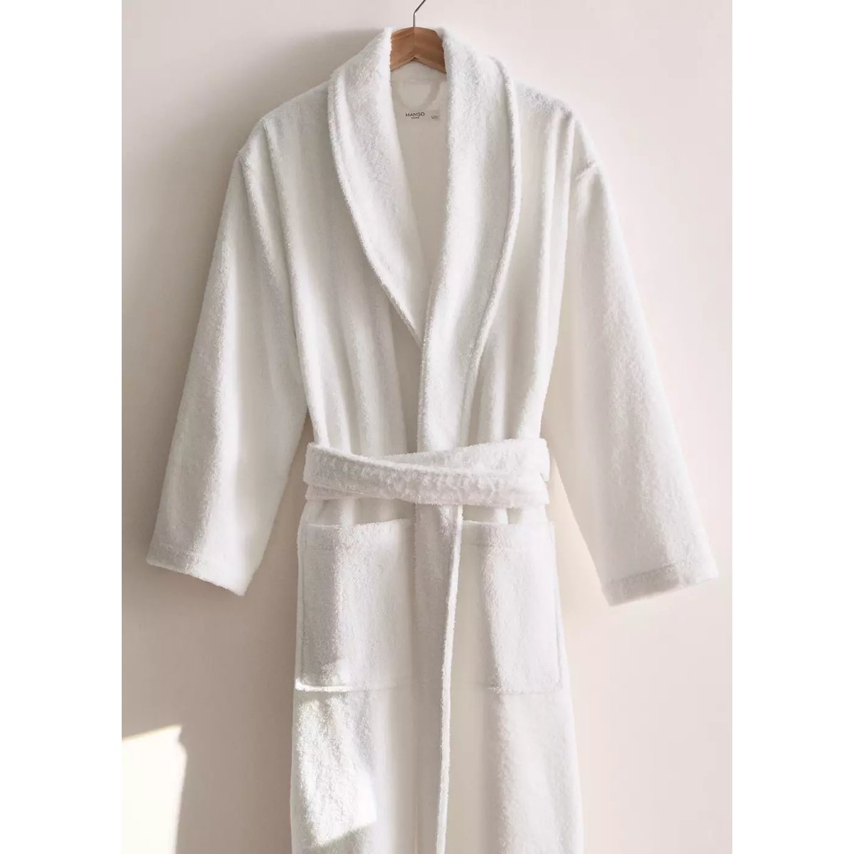 Peignoir coton doux blanc, MANGO HOME