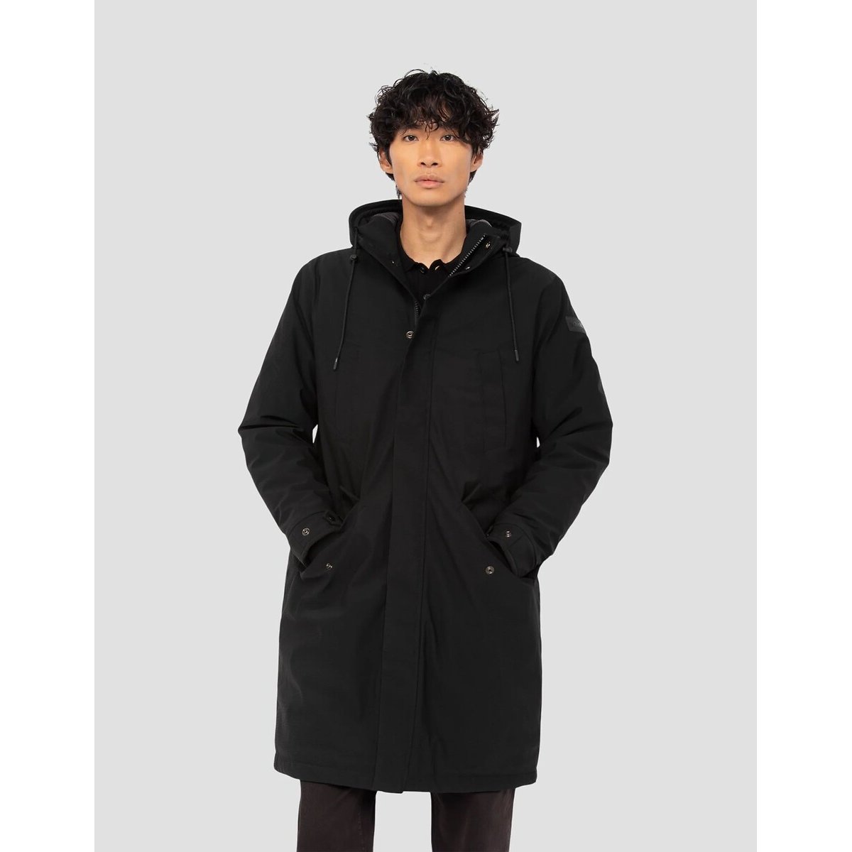 Parka con cappuccio, impermeabile, CHASEN nero , SCHOTT