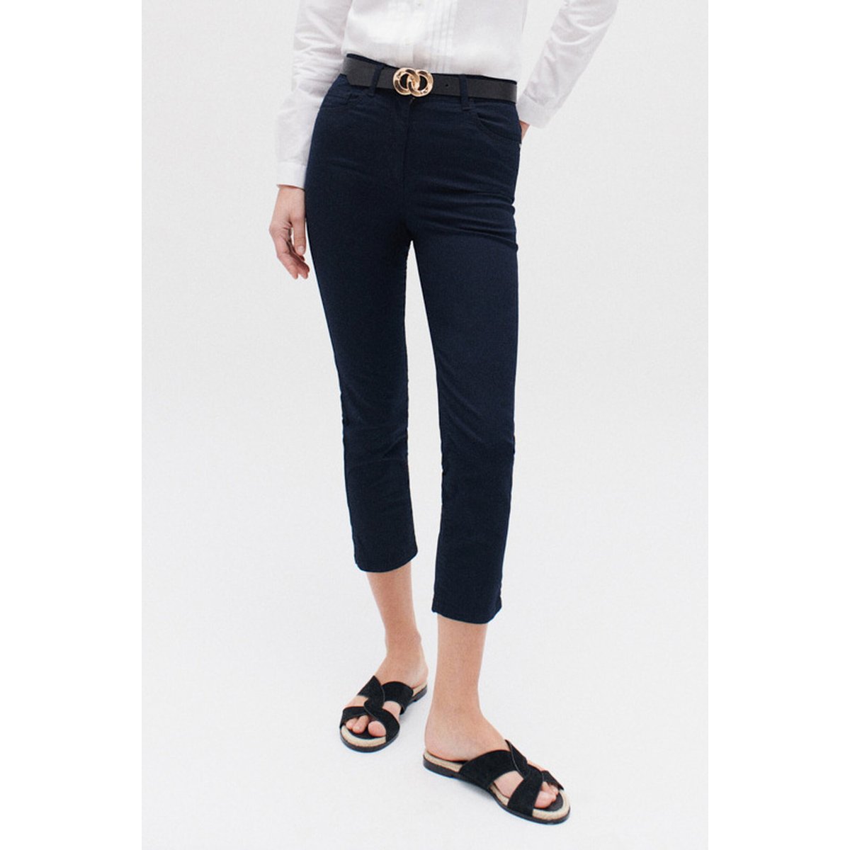 Pantalon coupe 7/8ème MASONB bleu marine, CAROLL