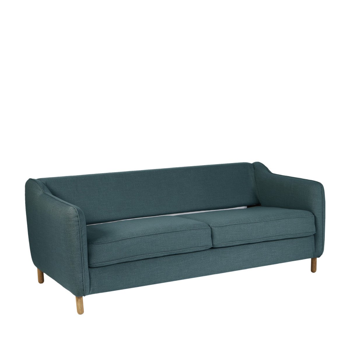 Canapé convertible ouverture express 3 places en tissu- VORNAY bleu pétrole, DRAWER