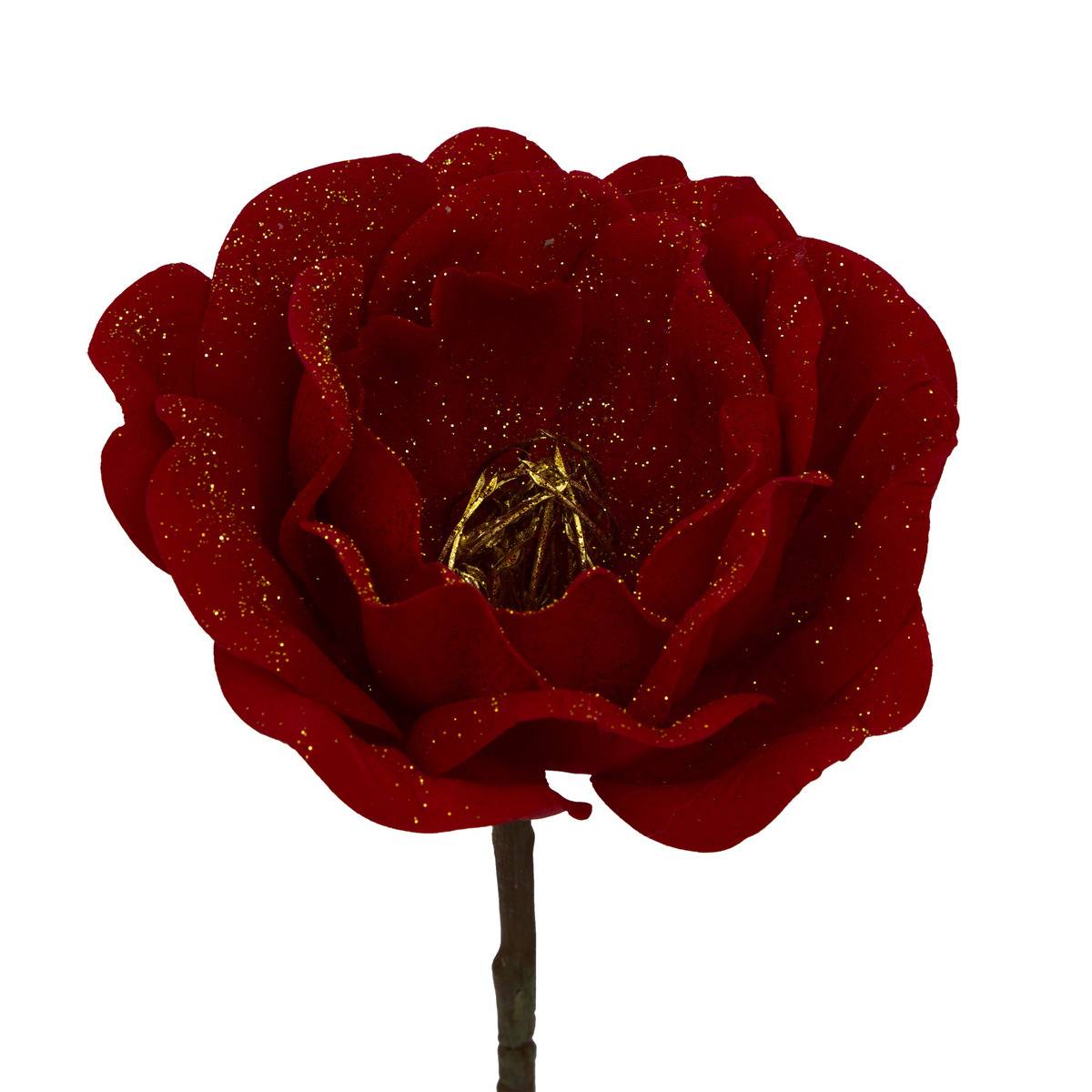 Branche décorative coquelicots rouge et blanc H. 70 cm bordeaux, FEERIC LIGHTS & CHRISTMAS
