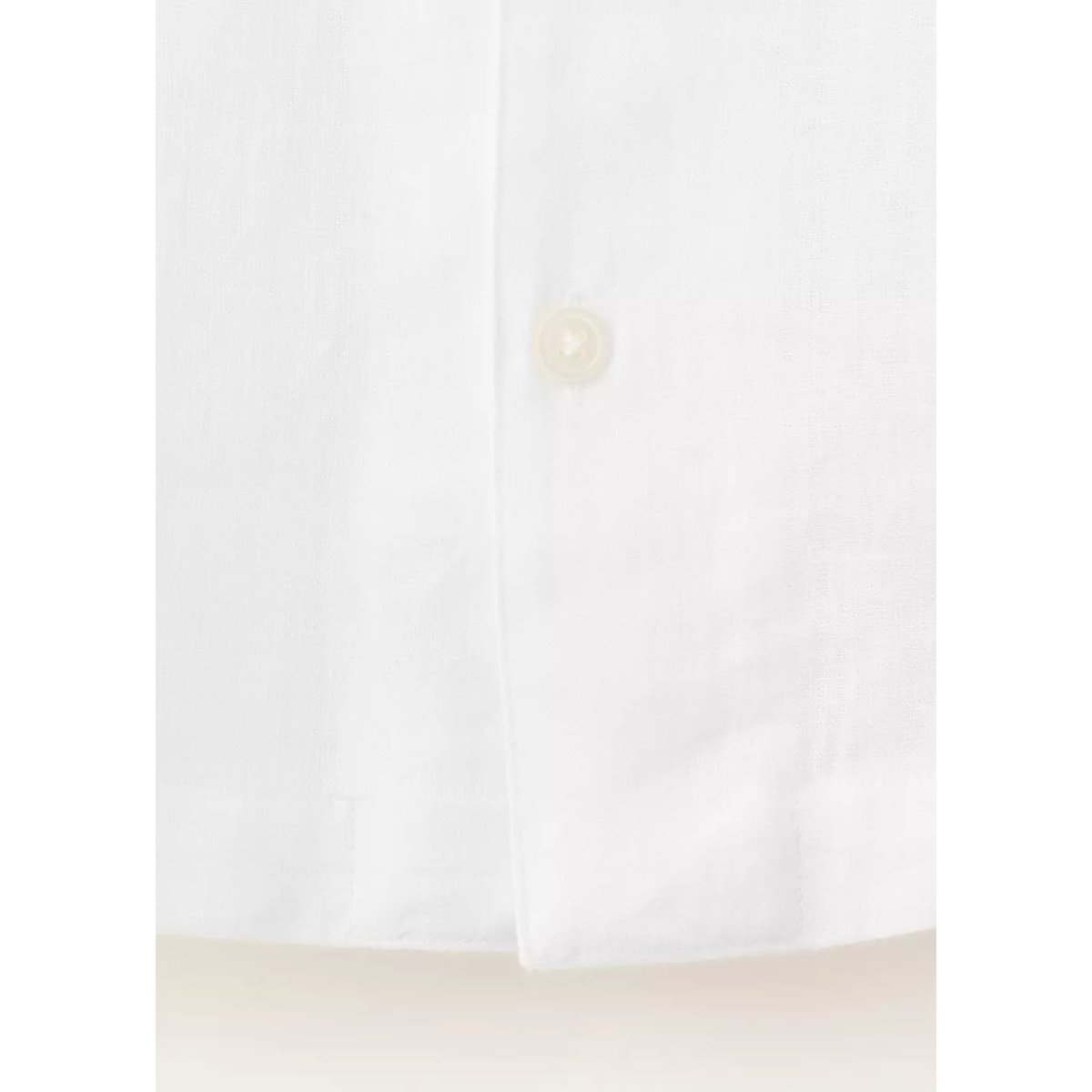 Chemise regular fit 100 % lin blanc, MANGO MAN