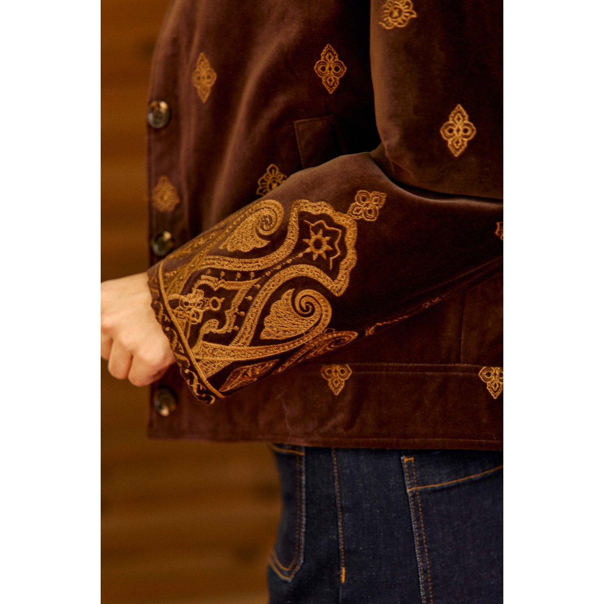 VESTE uni VELDY 16-marron, LA PETITE ETOILE